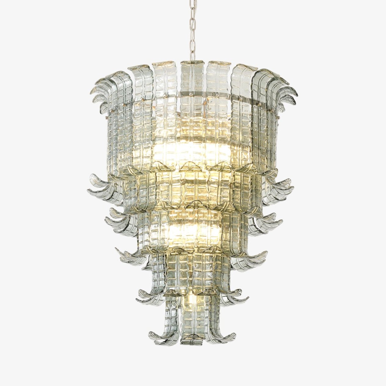 Aurora Chandelier Cascade Murano Glass Tiered Vintage - Letslighting