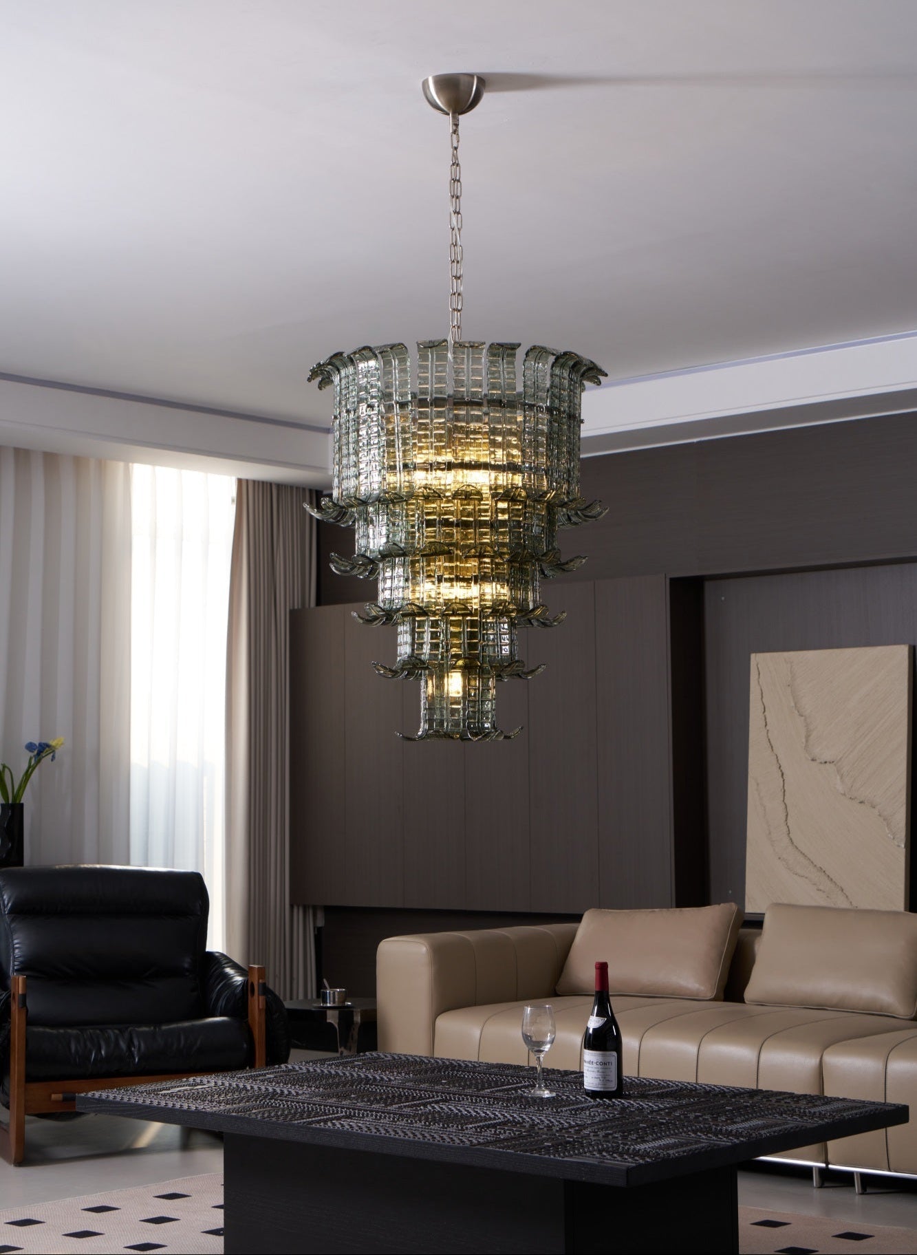 Aurora Chandelier Cascade Murano Glass Tiered Vintage - Letslighting