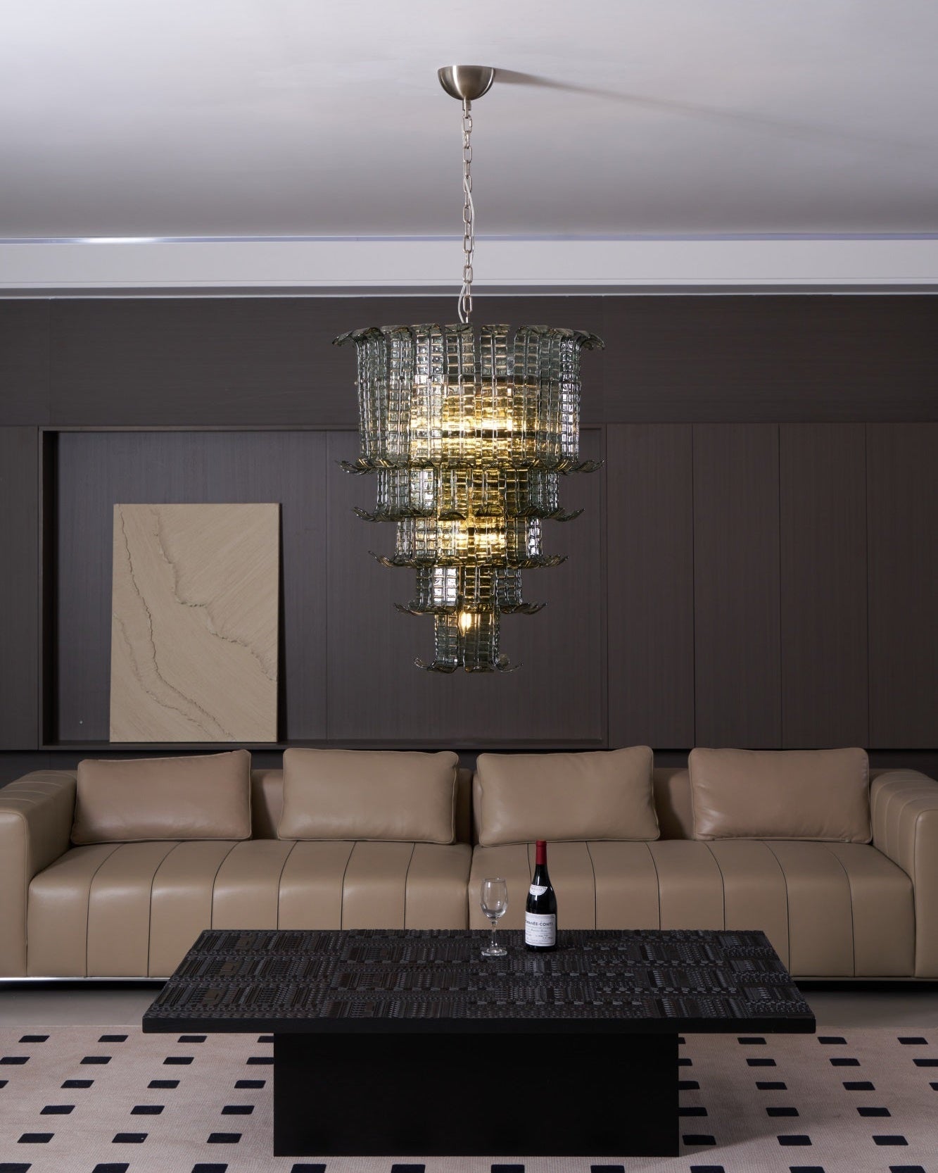 Aurora Chandelier Cascade Murano Glass Tiered Vintage - Letslighting