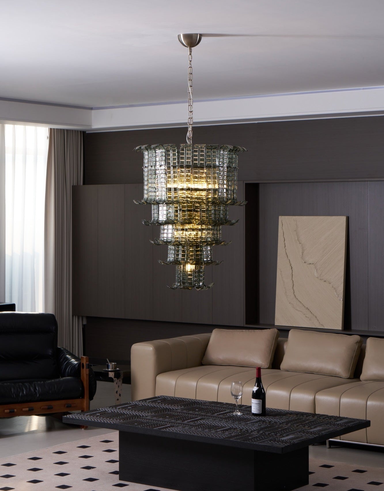 Aurora Chandelier Cascade Murano Glass Tiered Vintage - Letslighting