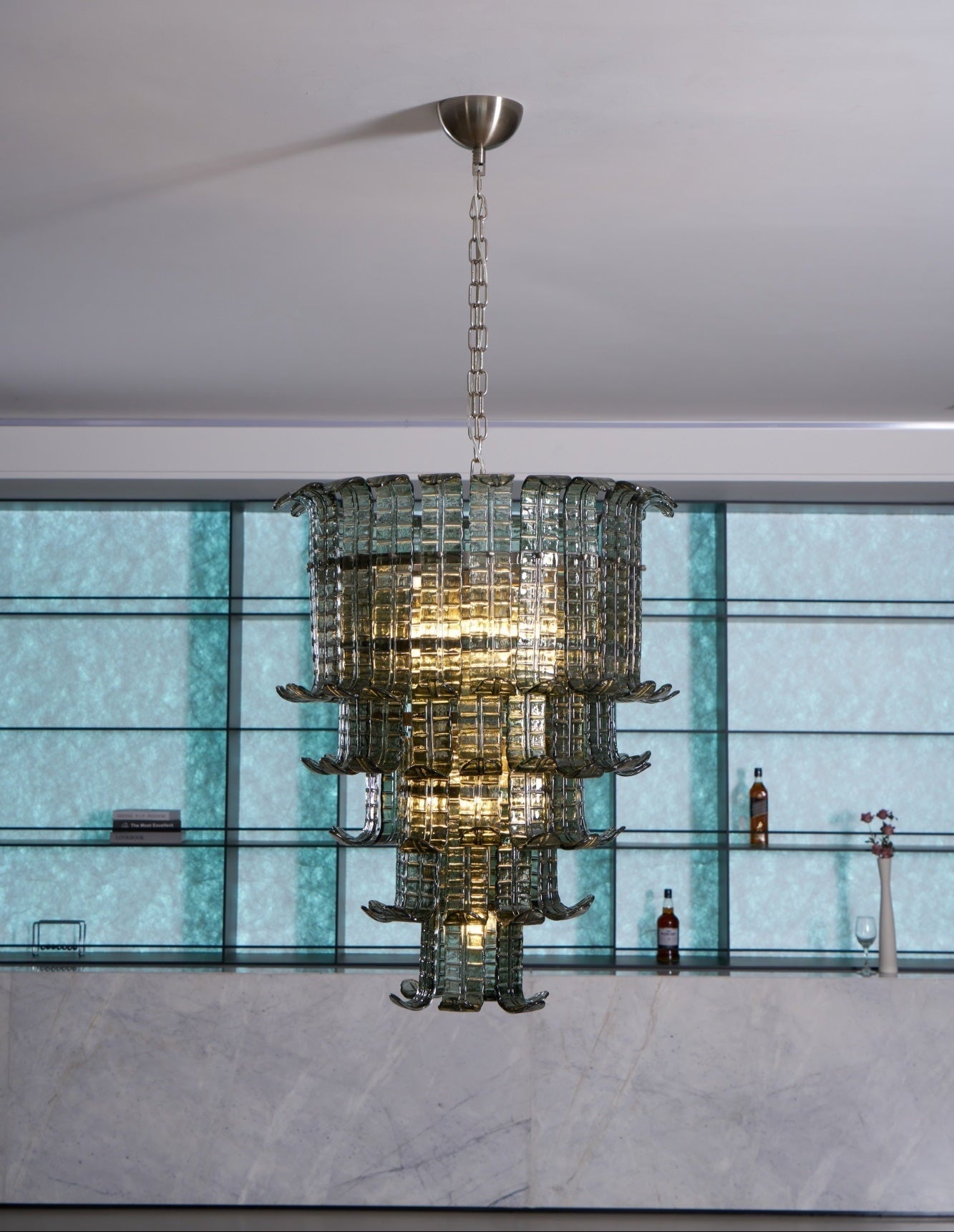 Aurora Chandelier Cascade Murano Glass Tiered Vintage - Letslighting