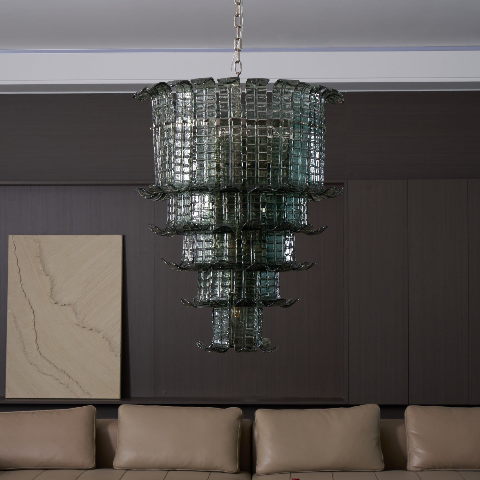 Aurora Chandelier Cascade Murano Glass Tiered Vintage - Letslighting