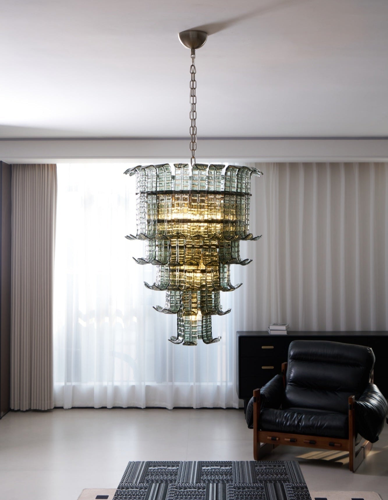 Aurora Chandelier Cascade Murano Glass Tiered Vintage - Letslighting