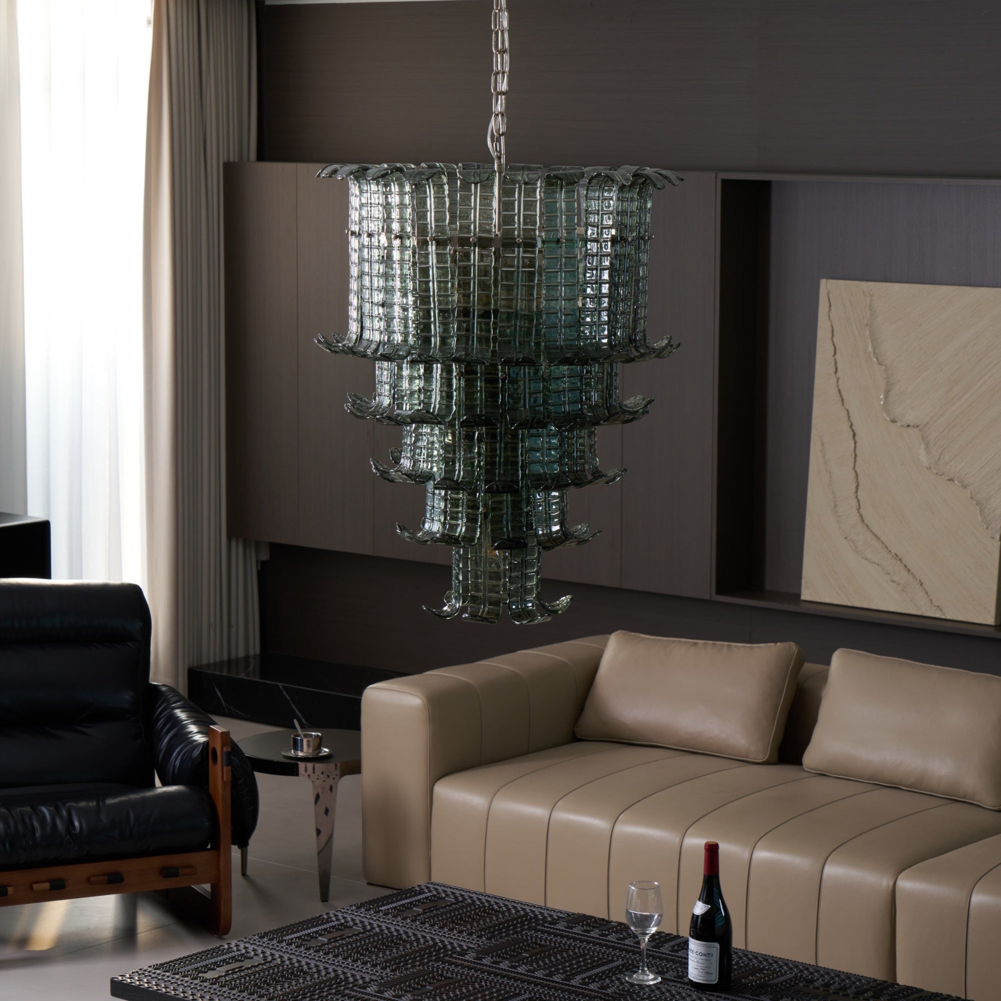Aurora Chandelier Cascade Murano Glass Tiered Vintage - Letslighting