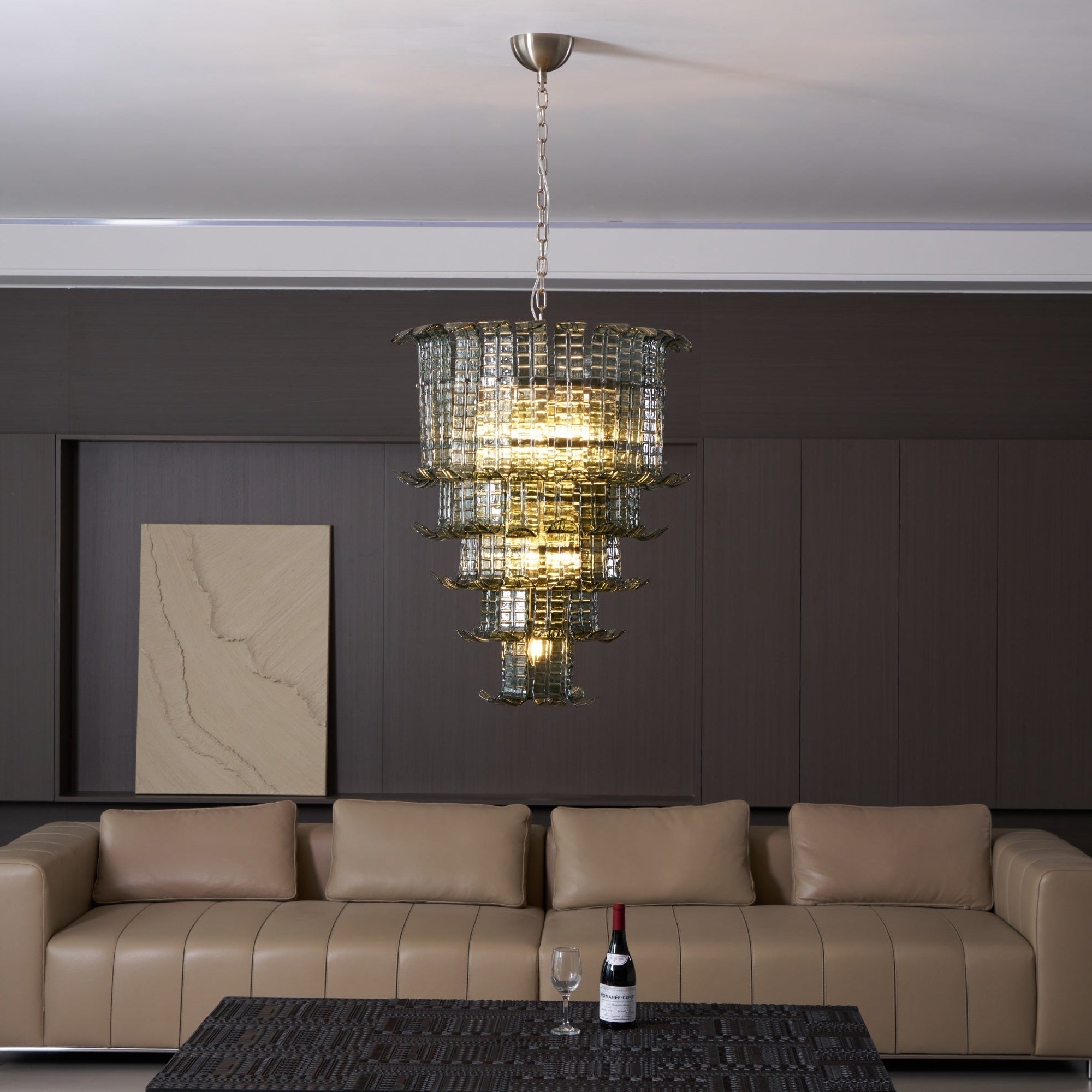 Aurora Chandelier Cascade Murano Glass Tiered Vintage - Letslighting