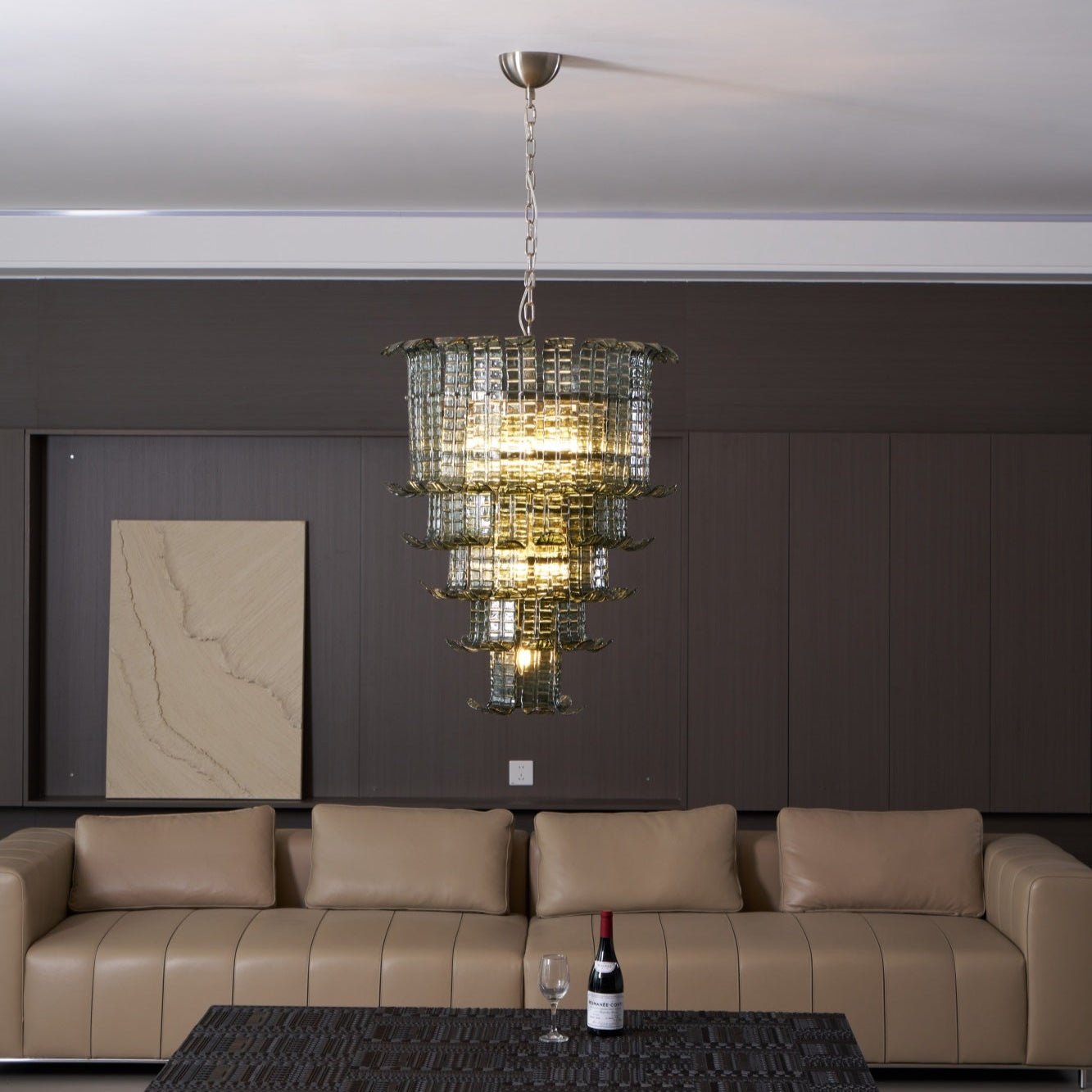 Aurora Chandelier Cascade Murano Glass Tiered Vintage - Letslighting