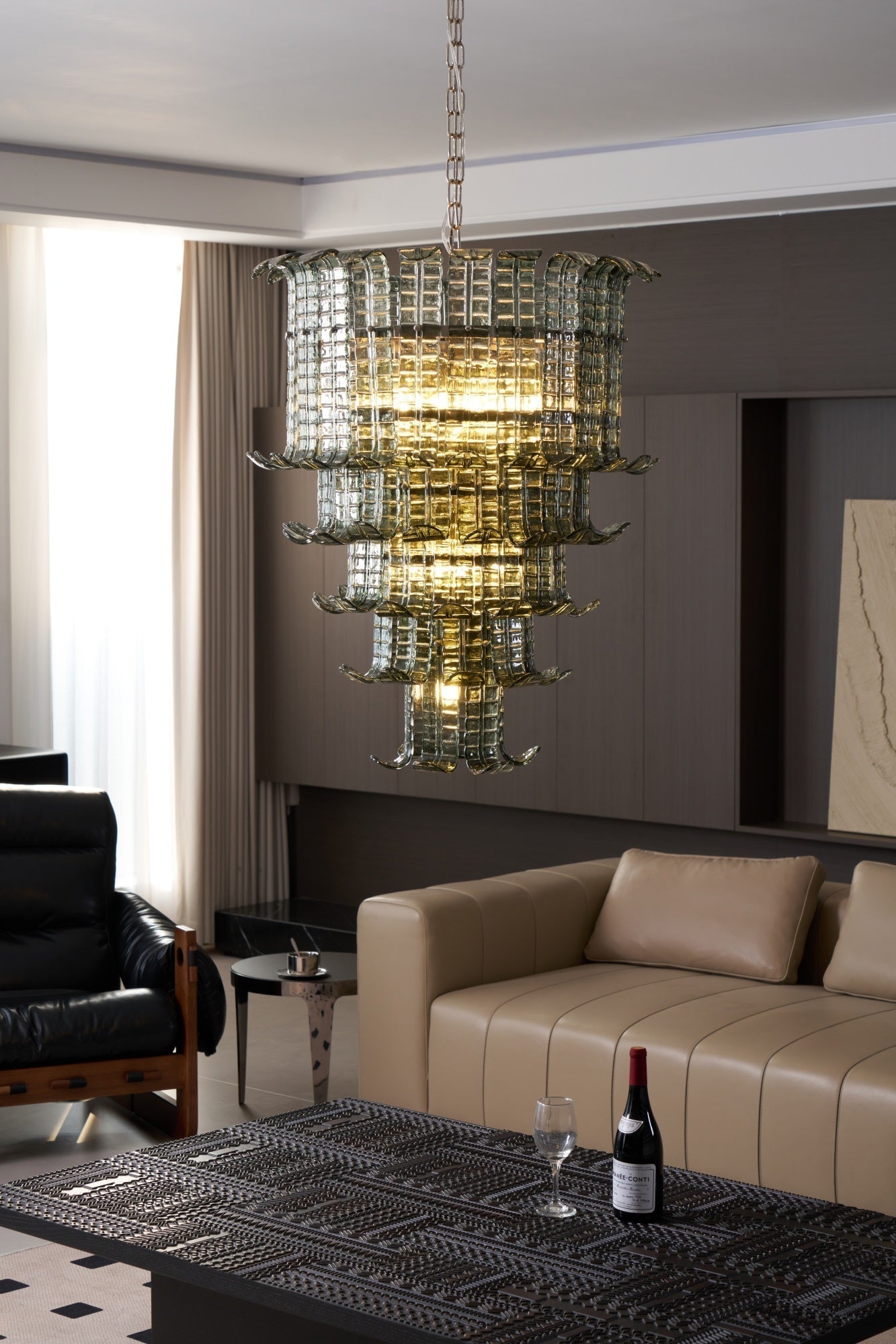 Aurora Chandelier Cascade Murano Glass Tiered Vintage - Letslighting