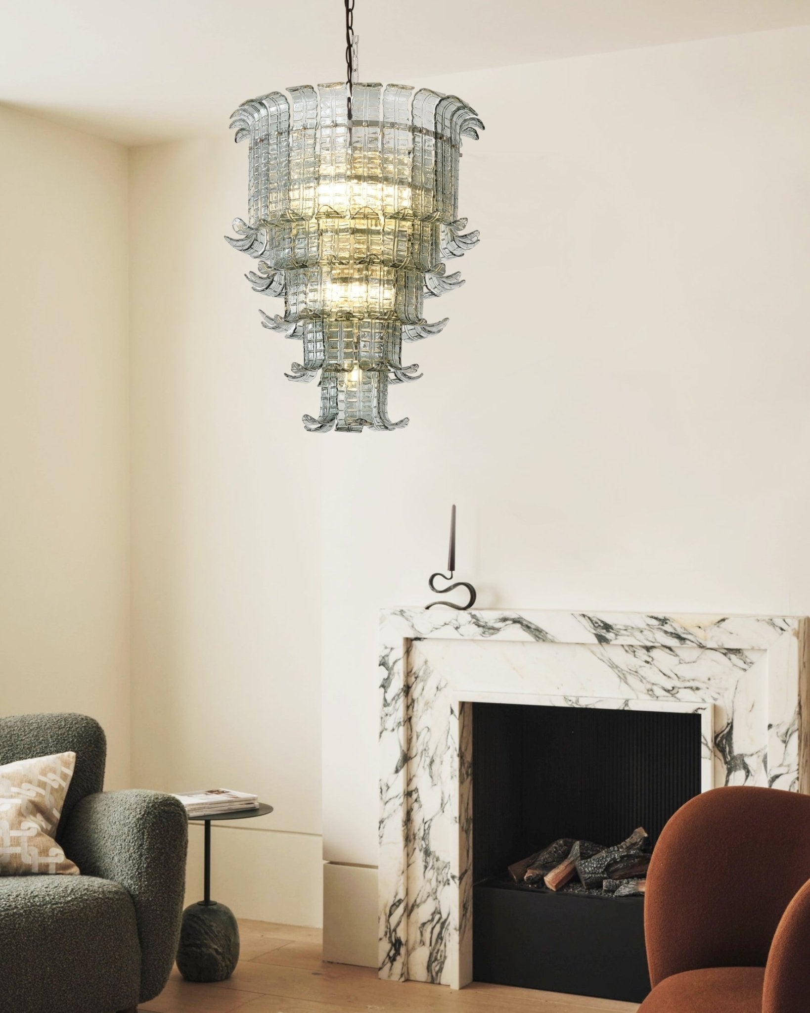 Aurora Chandelier Cascade Murano Glass Tiered Vintage - Letslighting