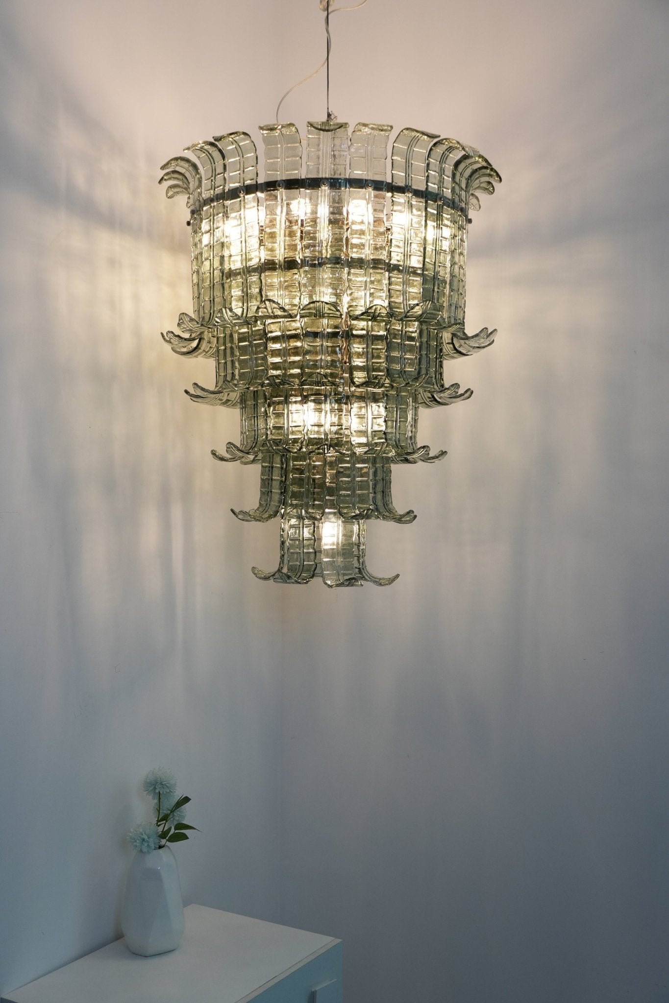 Aurora Chandelier Cascade Murano Glass Tiered Vintage - Letslighting