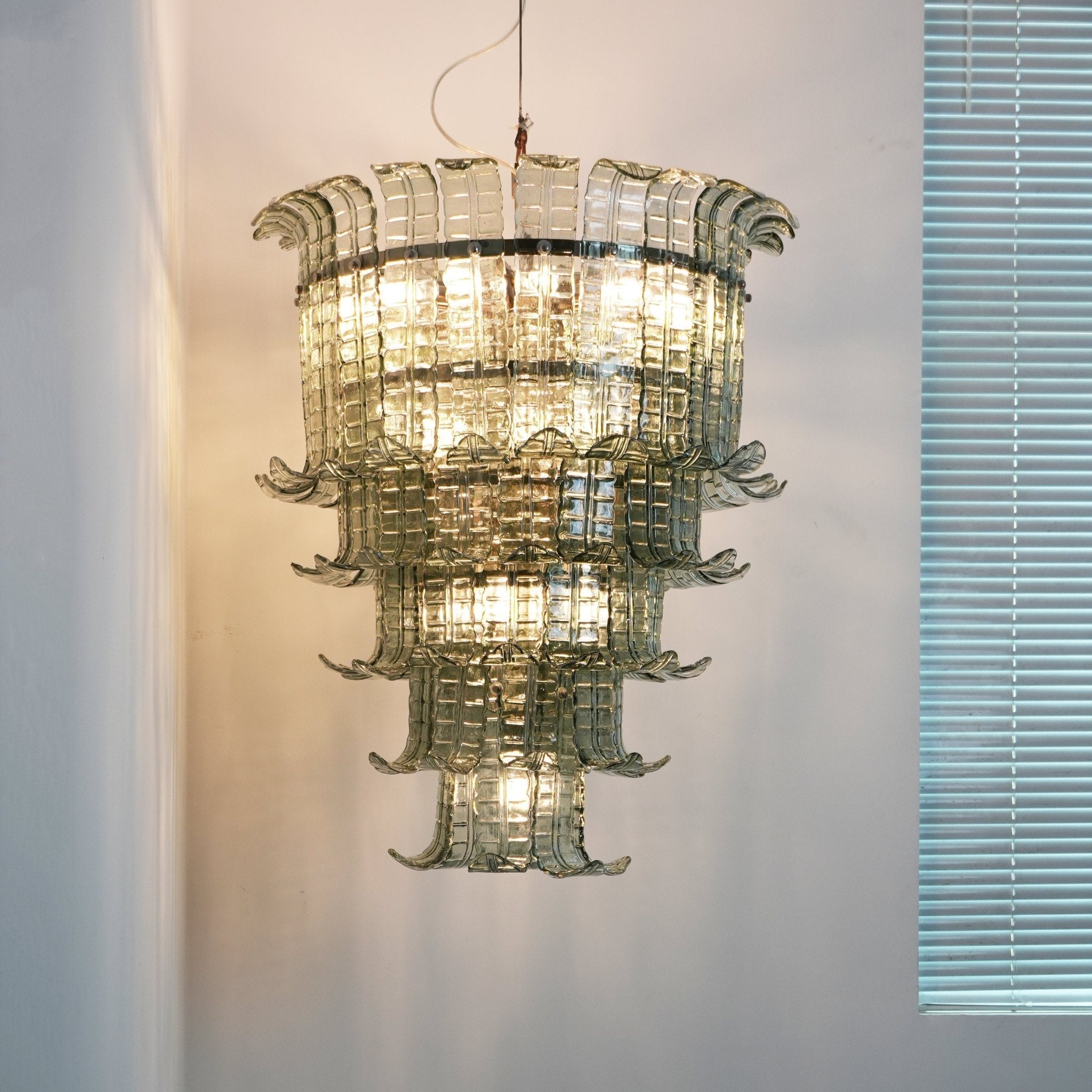 Aurora Chandelier Cascade Murano Glass Tiered Vintage - Letslighting