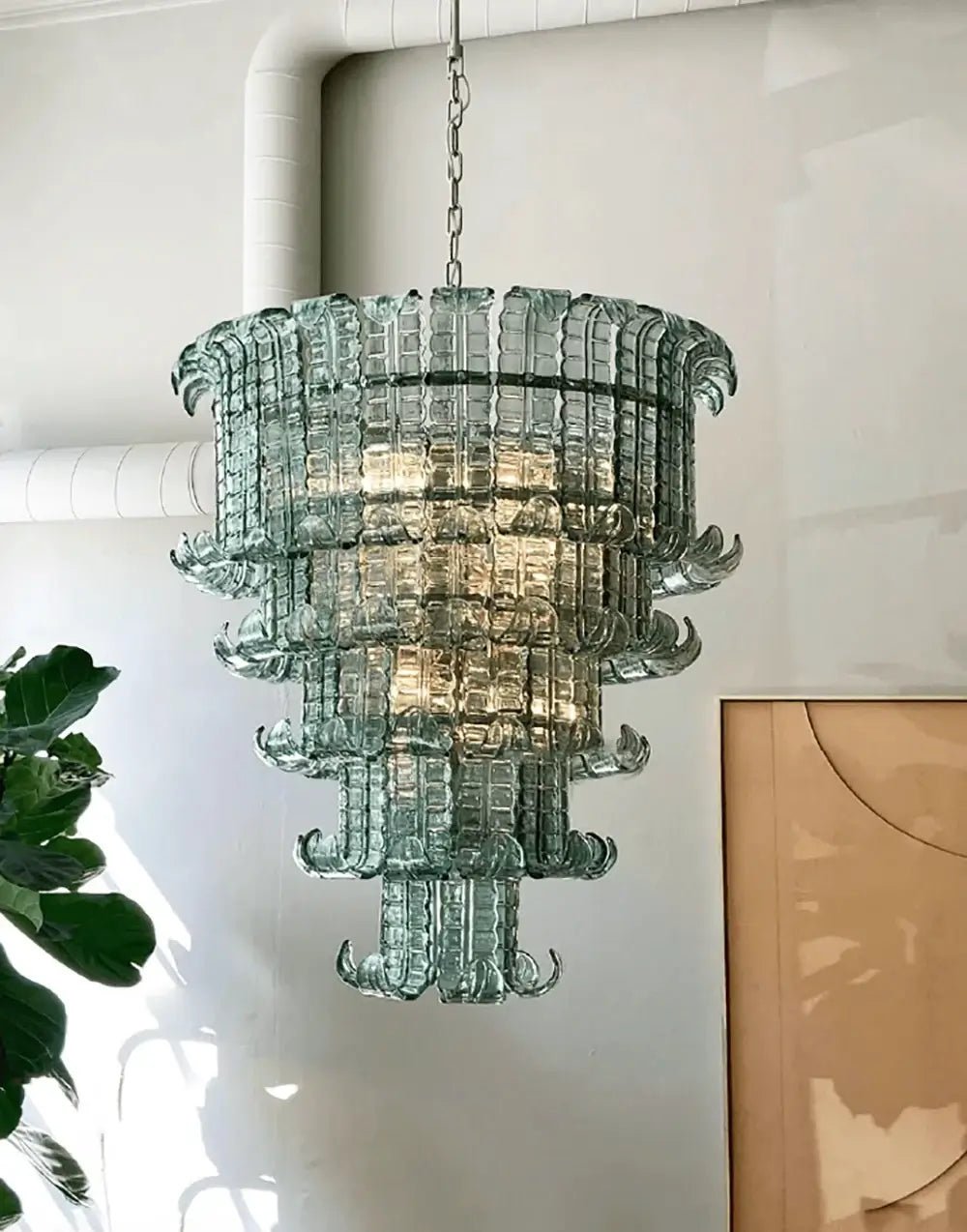 Aurora Chandelier Cascade Murano Glass Tiered Vintage - Letslighting