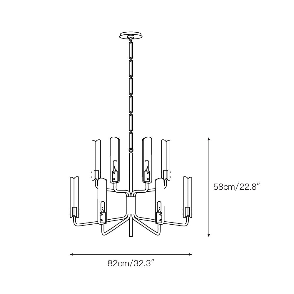 Chandelier en Métal et Verre Traditionnel Premium Cetalan - Neutralighting
