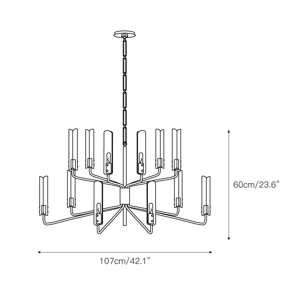 Chandelier en Métal et Verre Traditionnel Premium Cetalan - Neutralighting