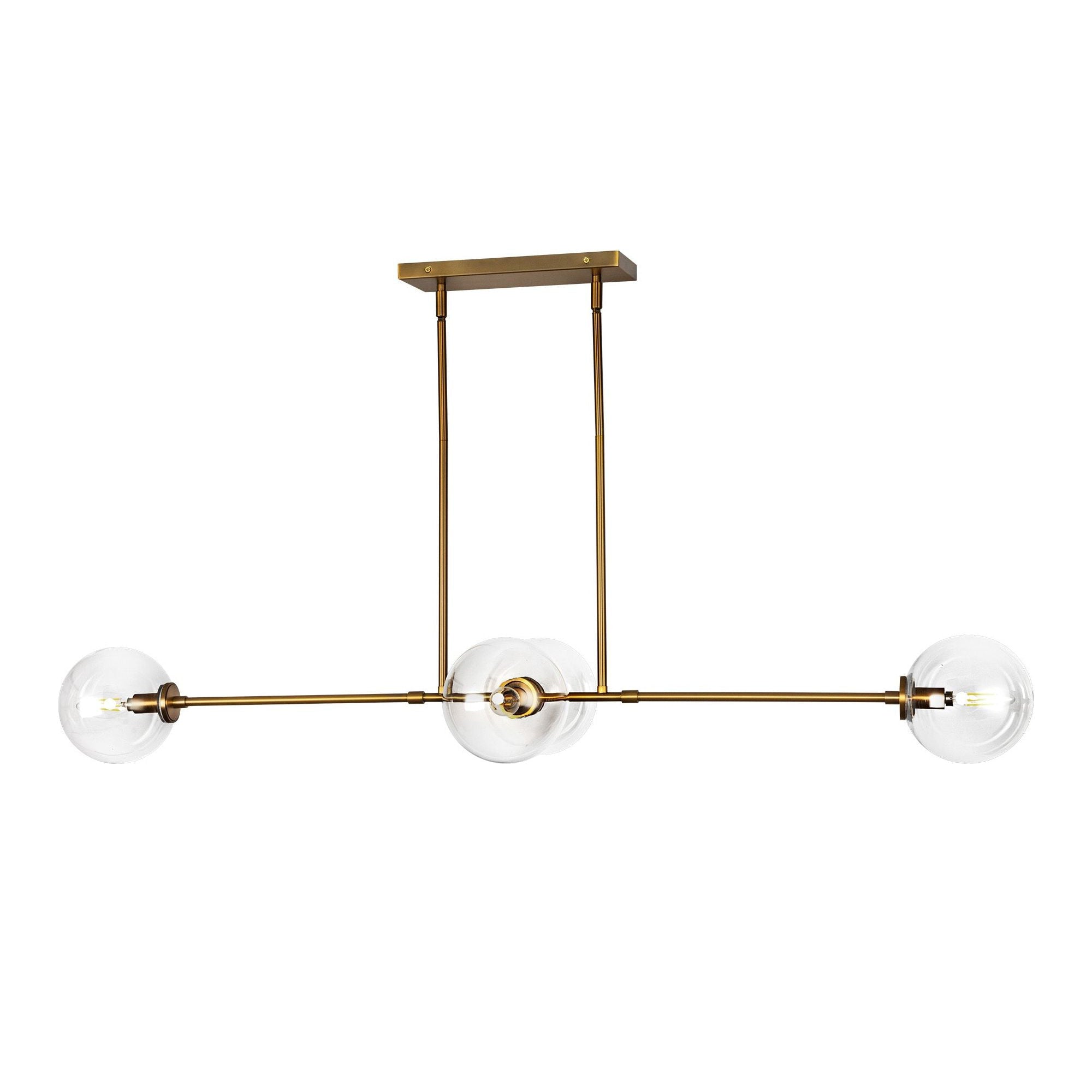Glint Lampe Pendante Linéaire en Métal et Verre Mid-Century - Neutralighting