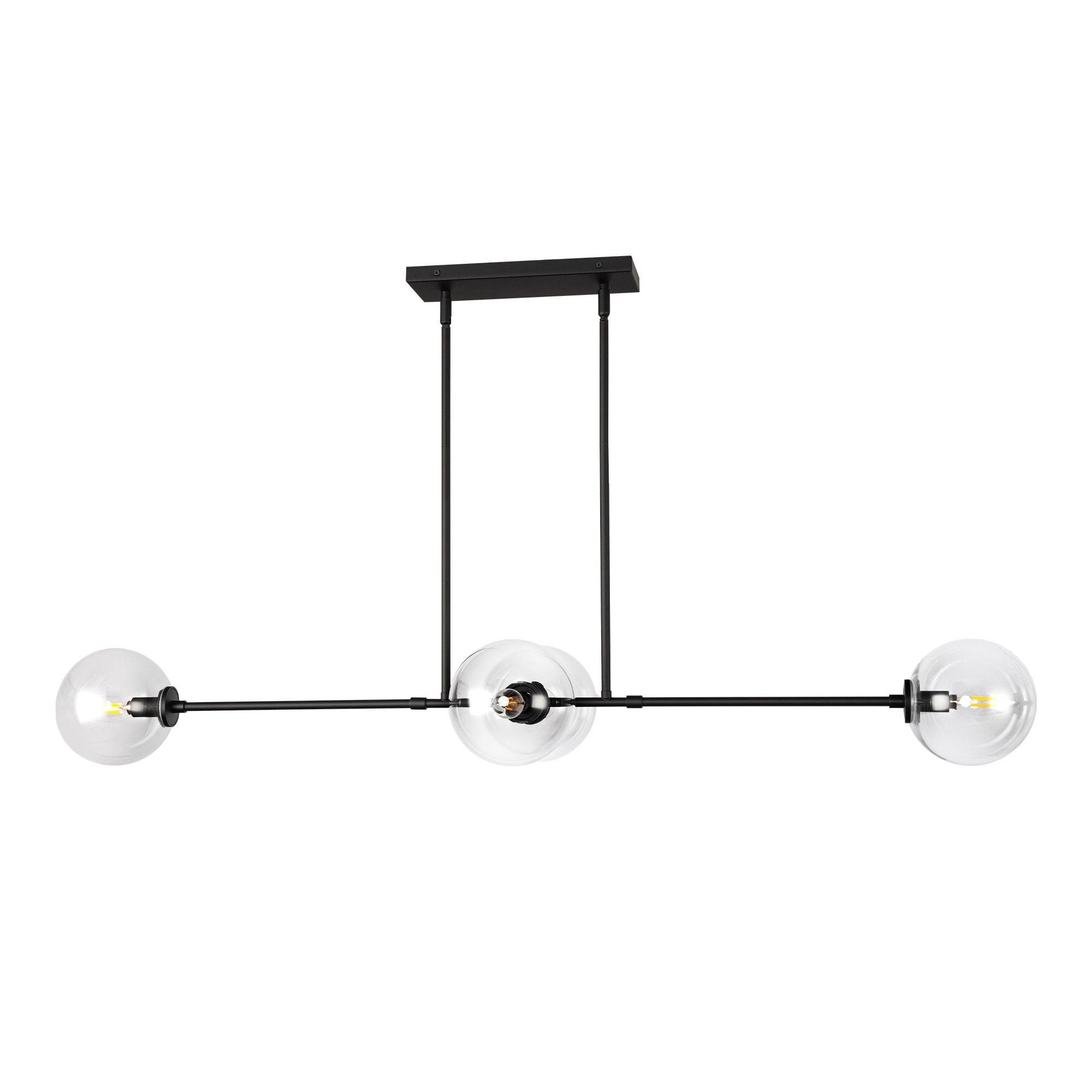 Glint Lampe Pendante Linéaire en Métal et Verre Mid-Century - Neutralighting