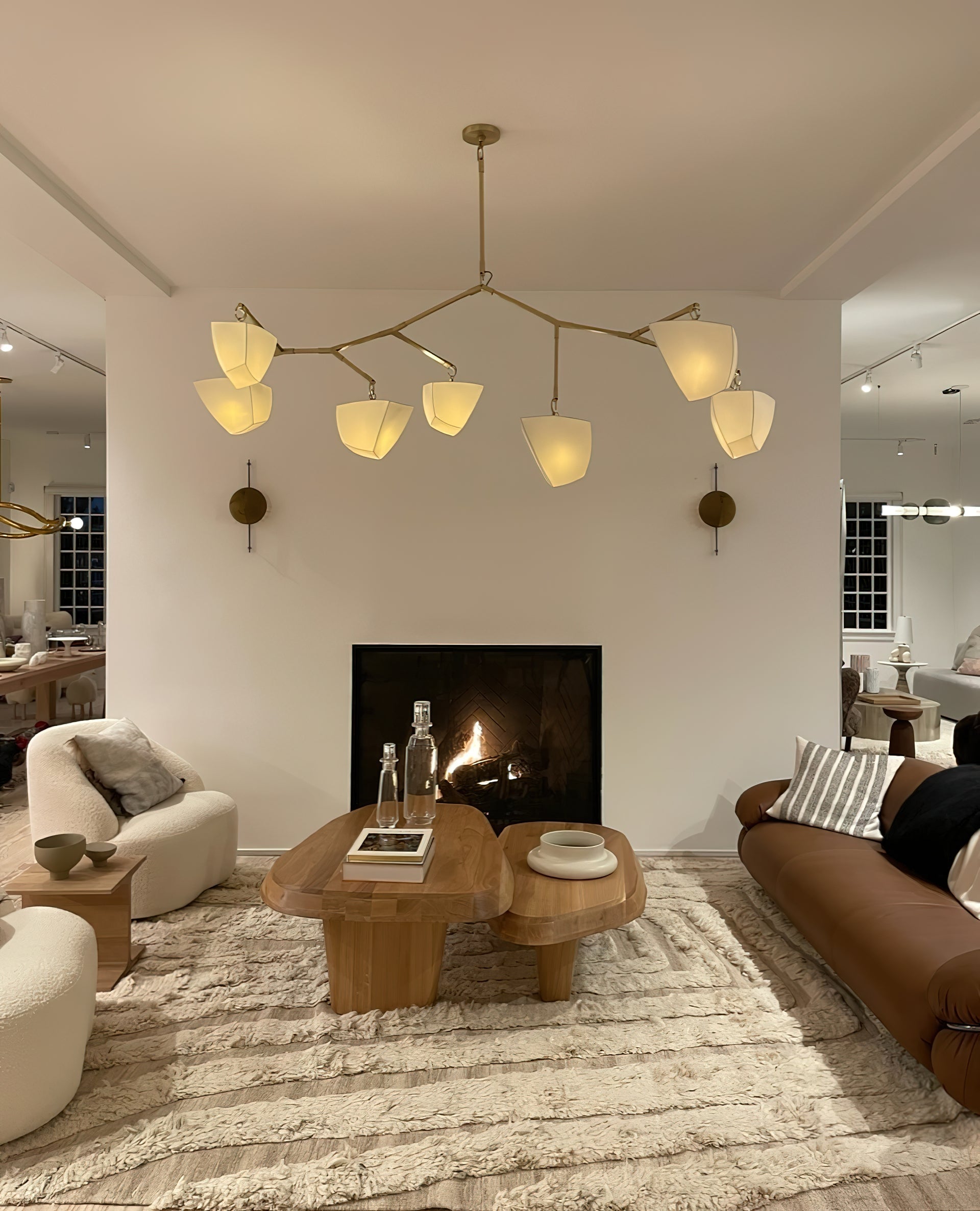 Iris Lustre en Laiton et Céramique à Créativité Individuelle Mobile - Neutralighting