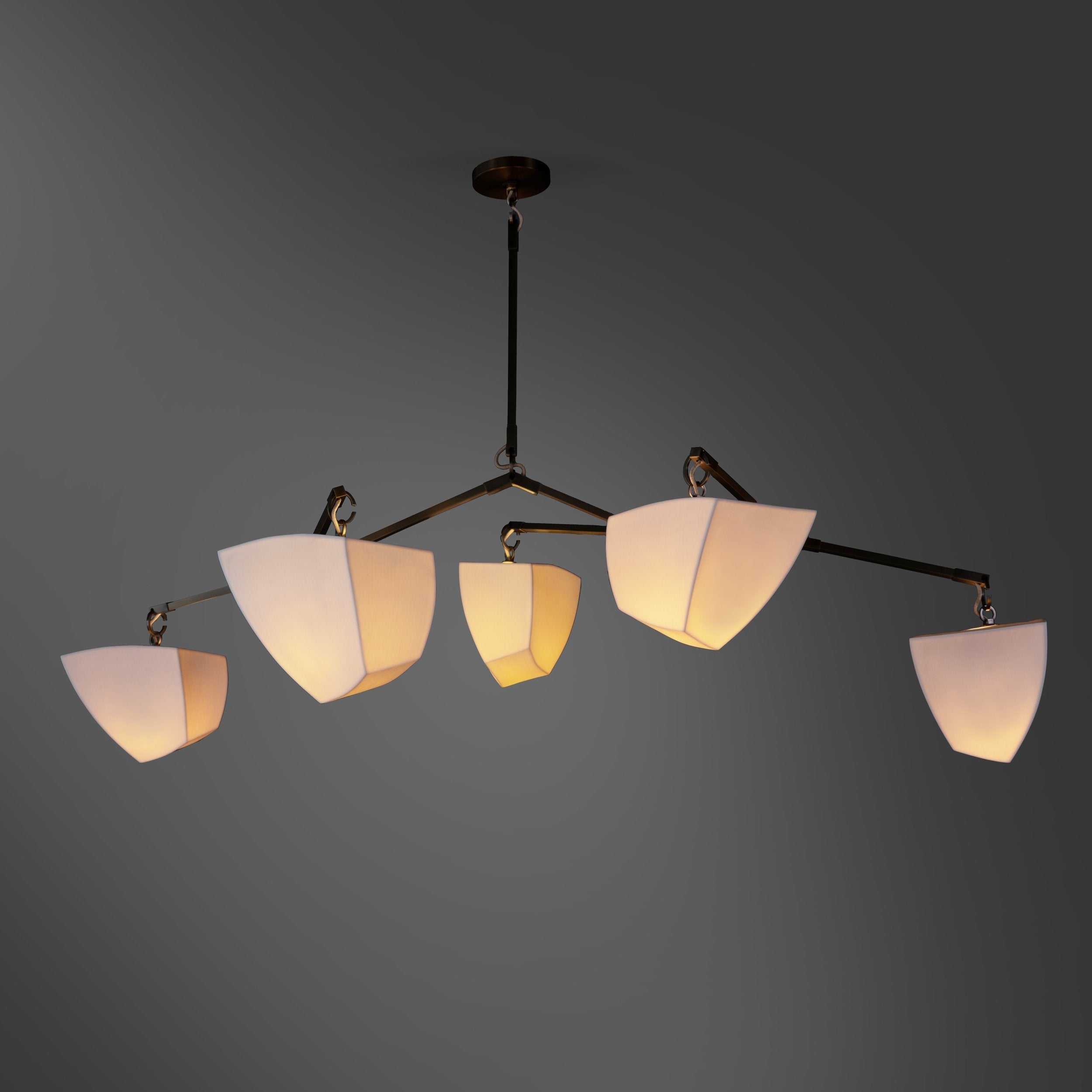 Iris Lustre en Laiton et Céramique à Créativité Individuelle Mobile - Neutralighting