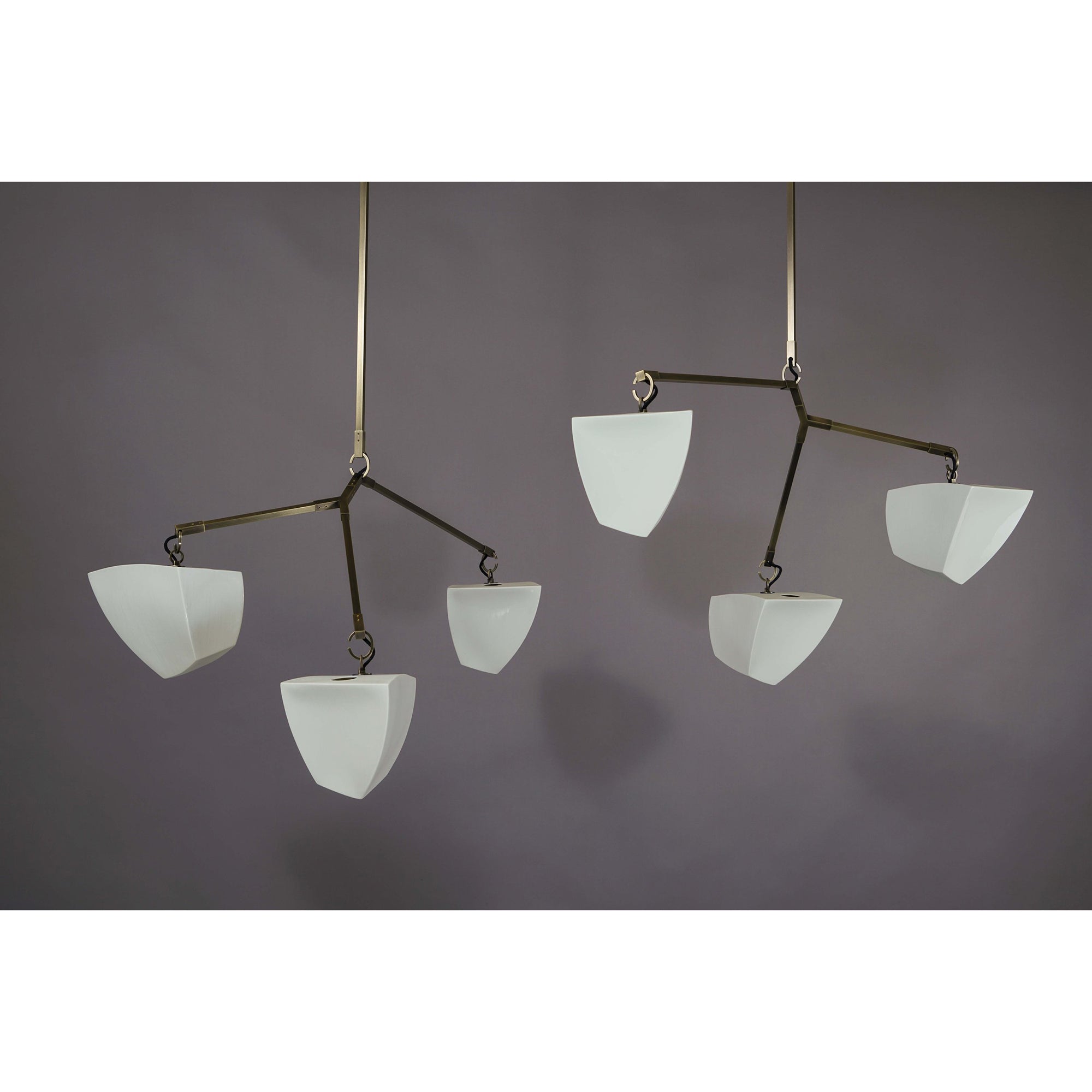 Iris Lustre en Laiton et Céramique à Créativité Individuelle Mobile - Neutralighting