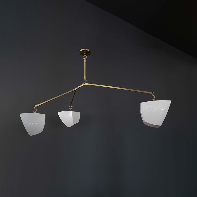 Iris Lustre en Laiton et Céramique à Créativité Individuelle Mobile - Neutralighting