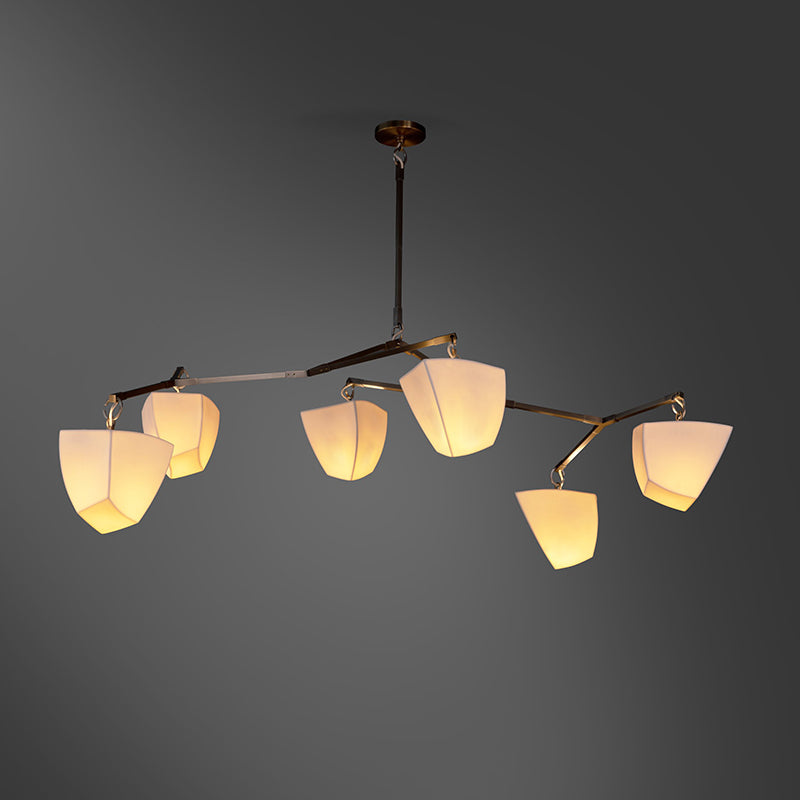 Iris Lustre en Laiton et Céramique à Créativité Individuelle Mobile - Neutralighting
