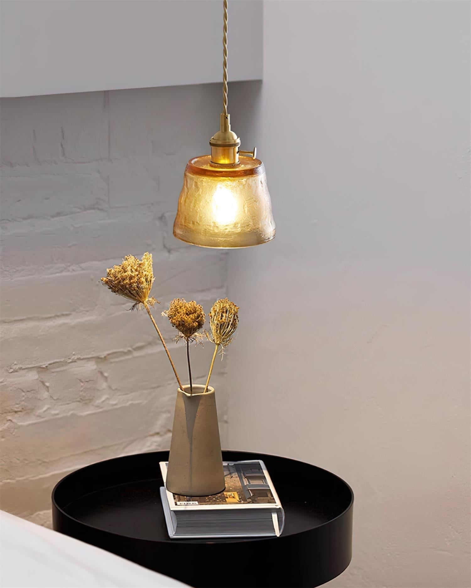 Aura Suspension Vintage Laiton Verre - Neutralighting
