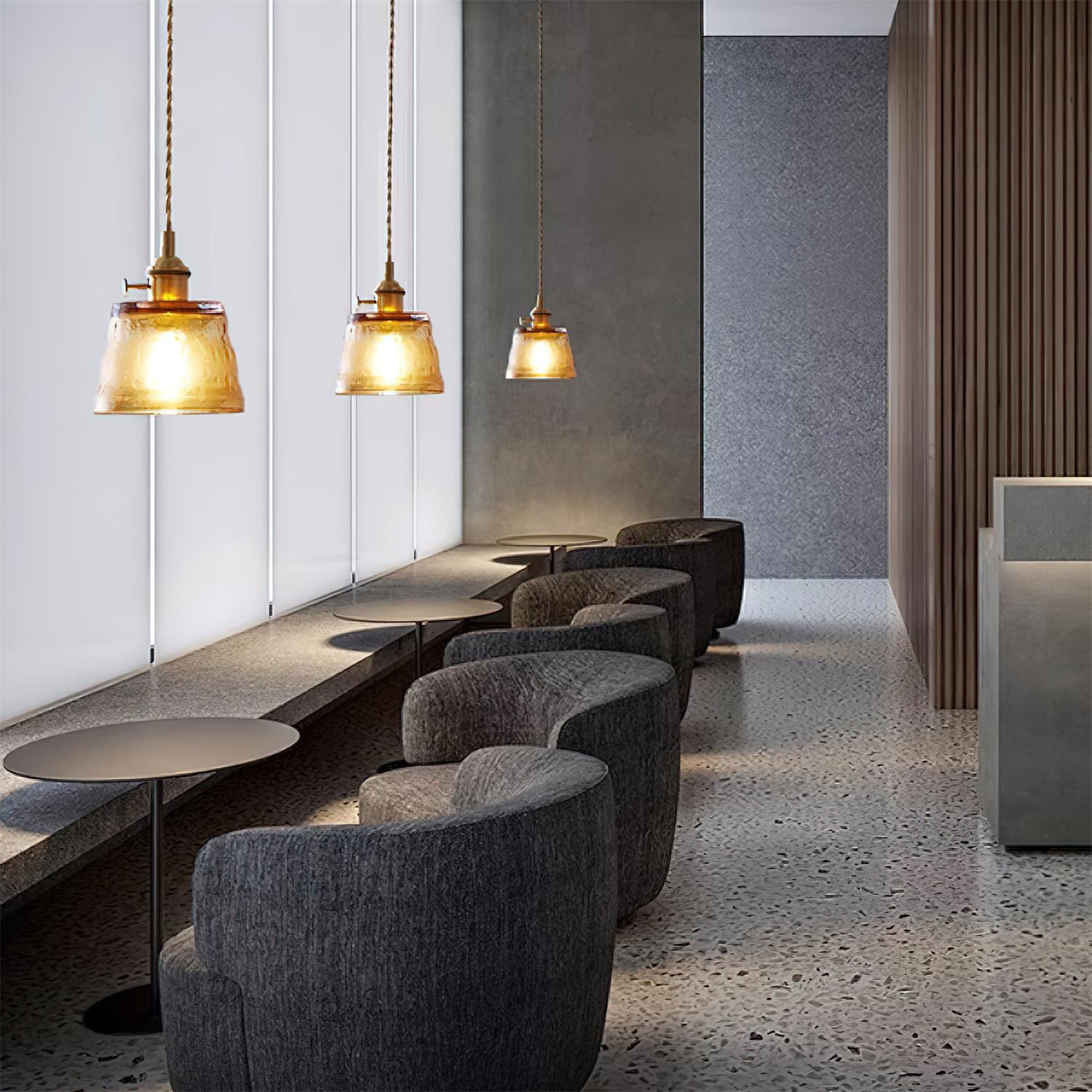 Aura Suspension Vintage Laiton Verre - Neutralighting
