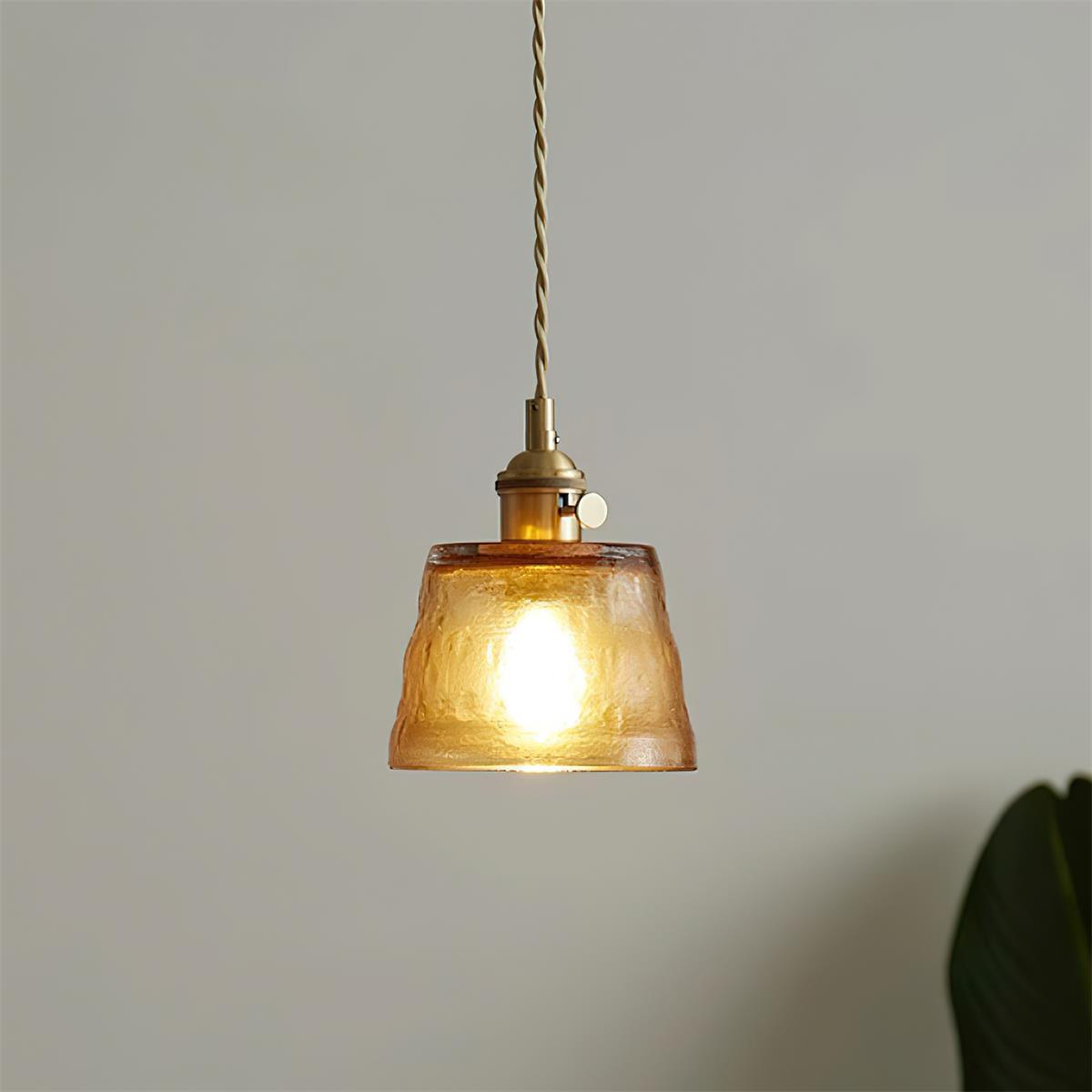 Aura Suspension Vintage Laiton Verre - Neutralighting