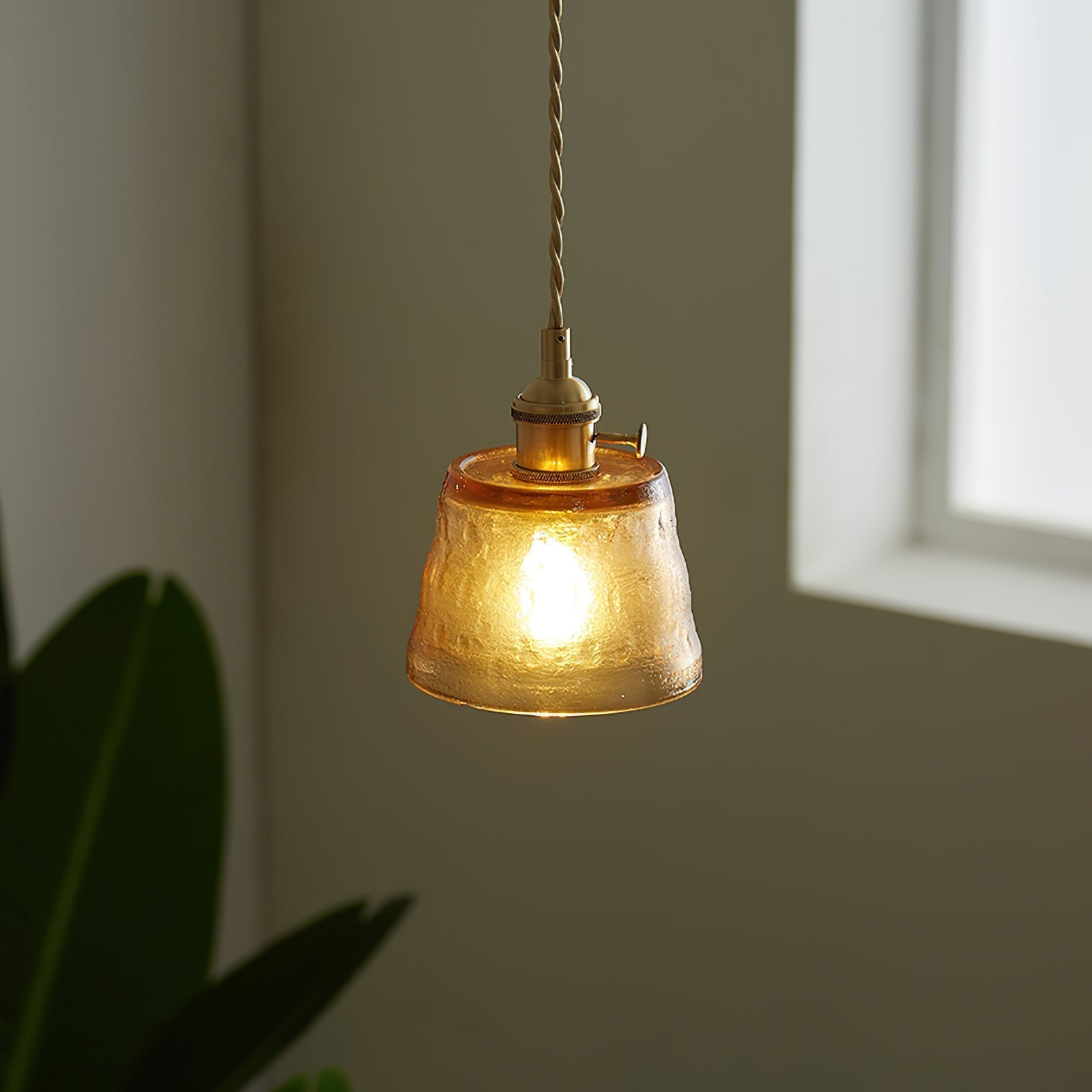 Aura Suspension Vintage Laiton Verre - Neutralighting