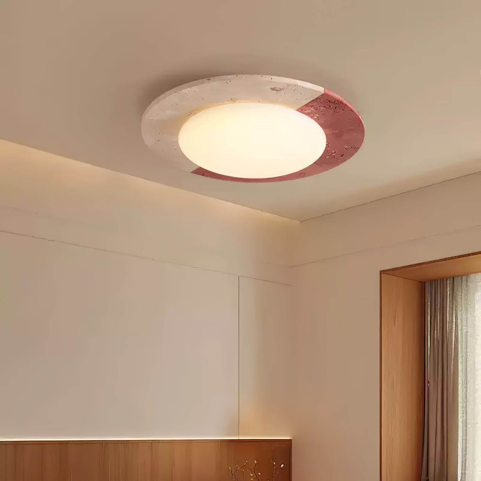 Zeraeos Plafonnier Minimaliste en Travertin - Neutralighting