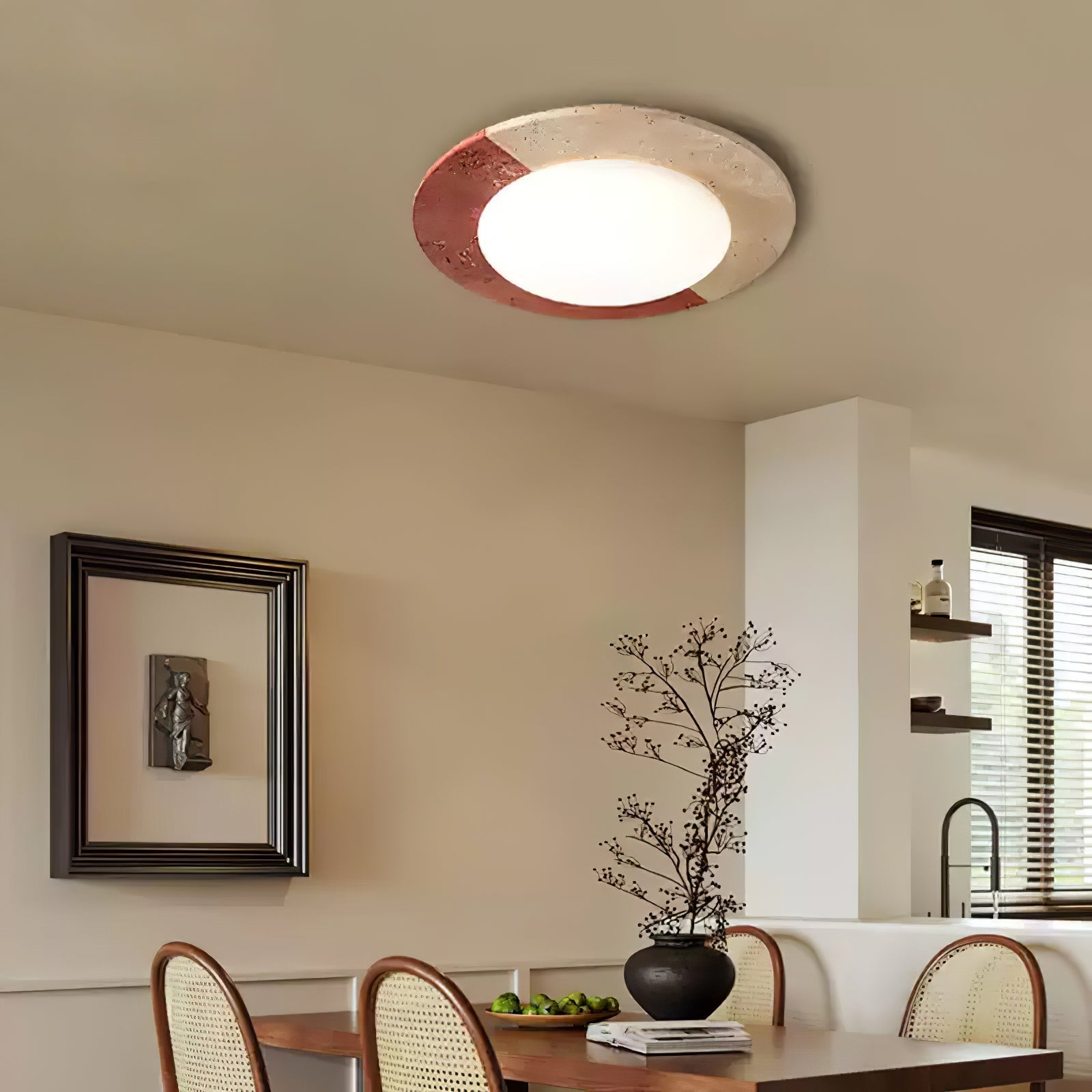 Zeraeos Plafonnier Minimaliste en Travertin - Neutralighting