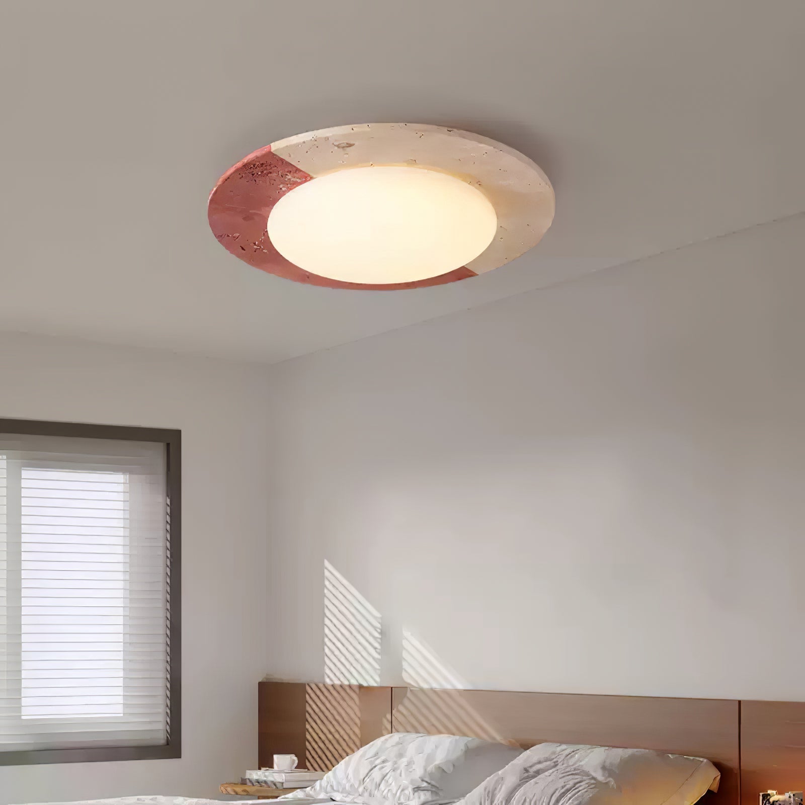 Zeraeos Plafonnier Minimaliste en Travertin - Neutralighting