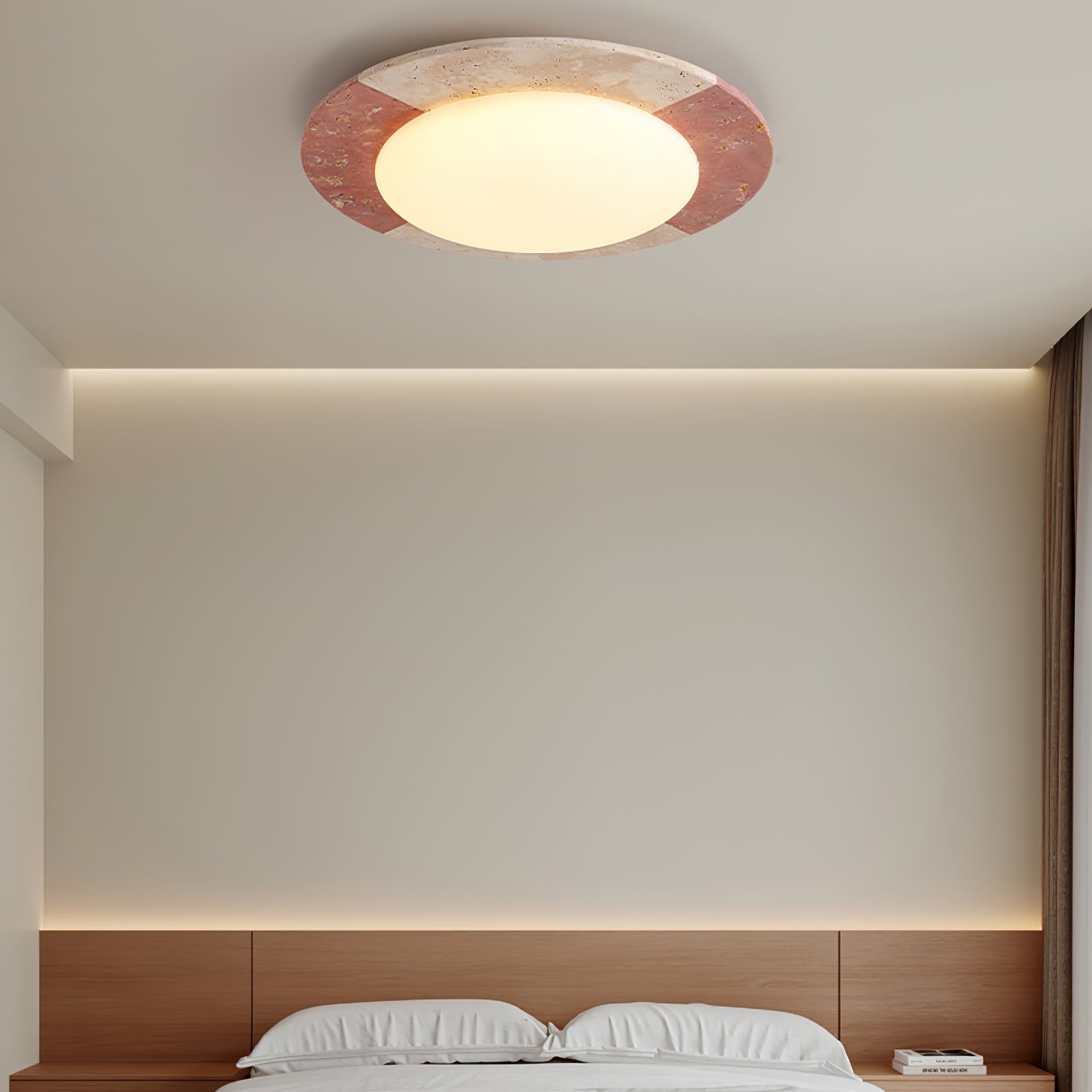 Zeraeos Plafonnier Minimaliste en Travertin - Neutralighting