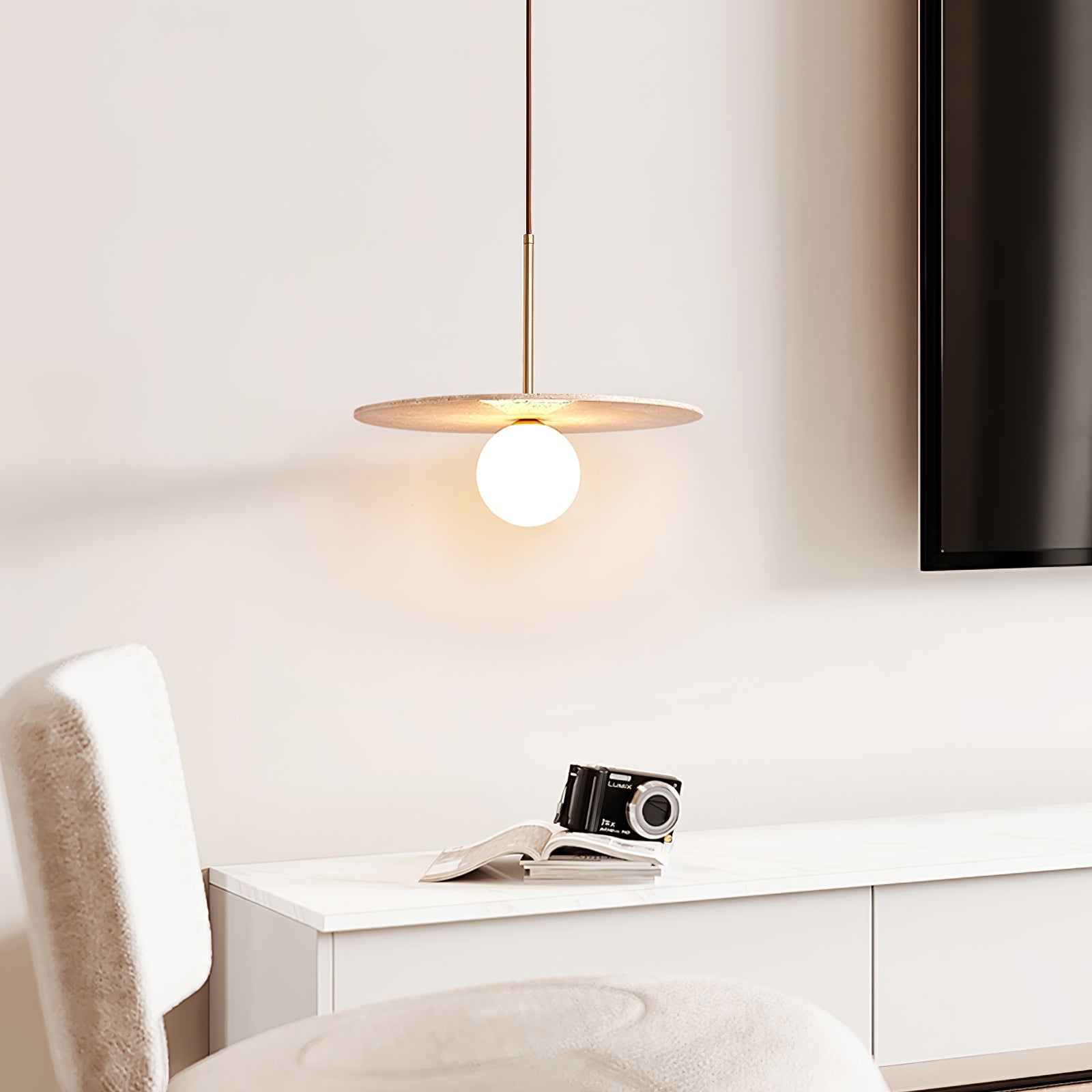 Vera Travertine Pendant Light - Letslighting