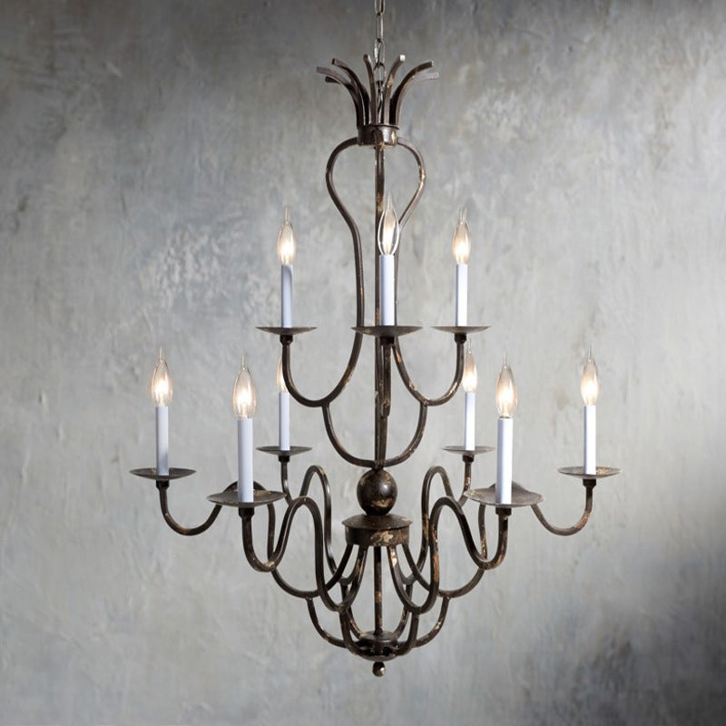 Bolt Lustre en Métal de Bronze Industriel Vintage de Luxe - Neutralighting