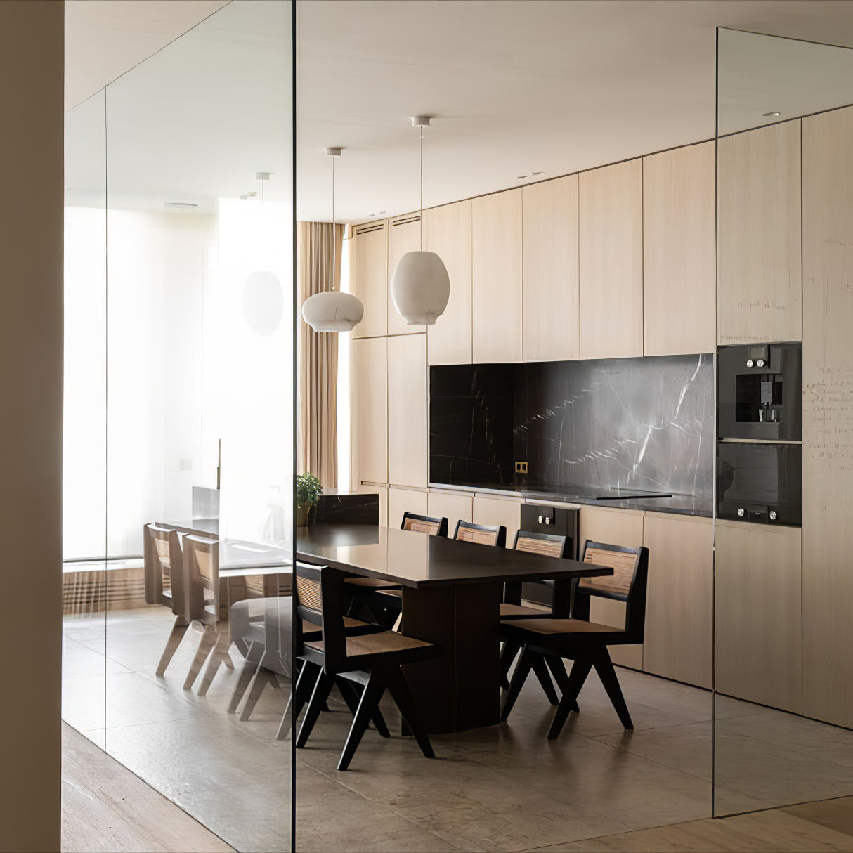 Miroir Lampe Pendante en Albâtre et Métal Minimaliste Moderne - Neutralighting