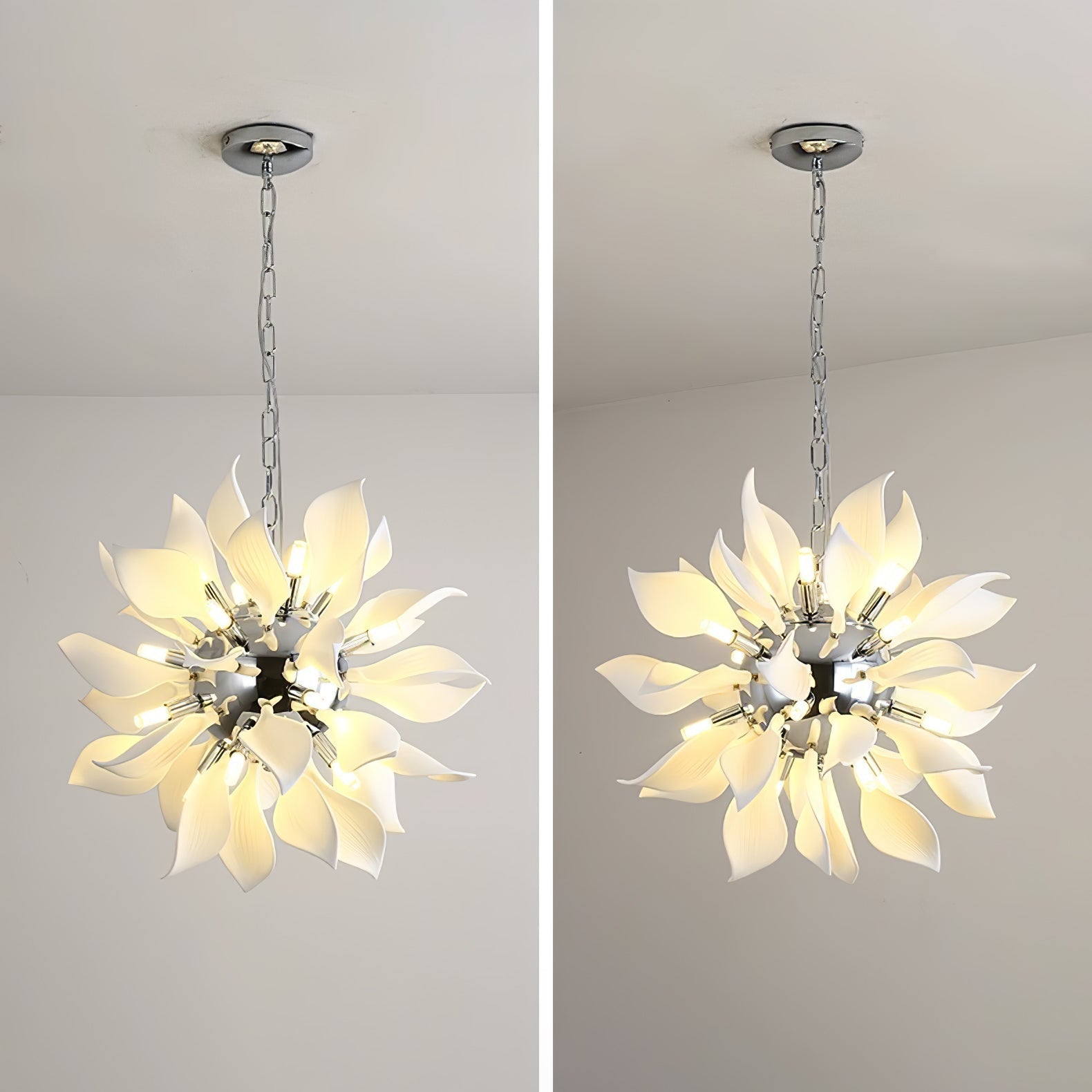 Ceramic Petals Blooming Chandelier - Blowlighting
