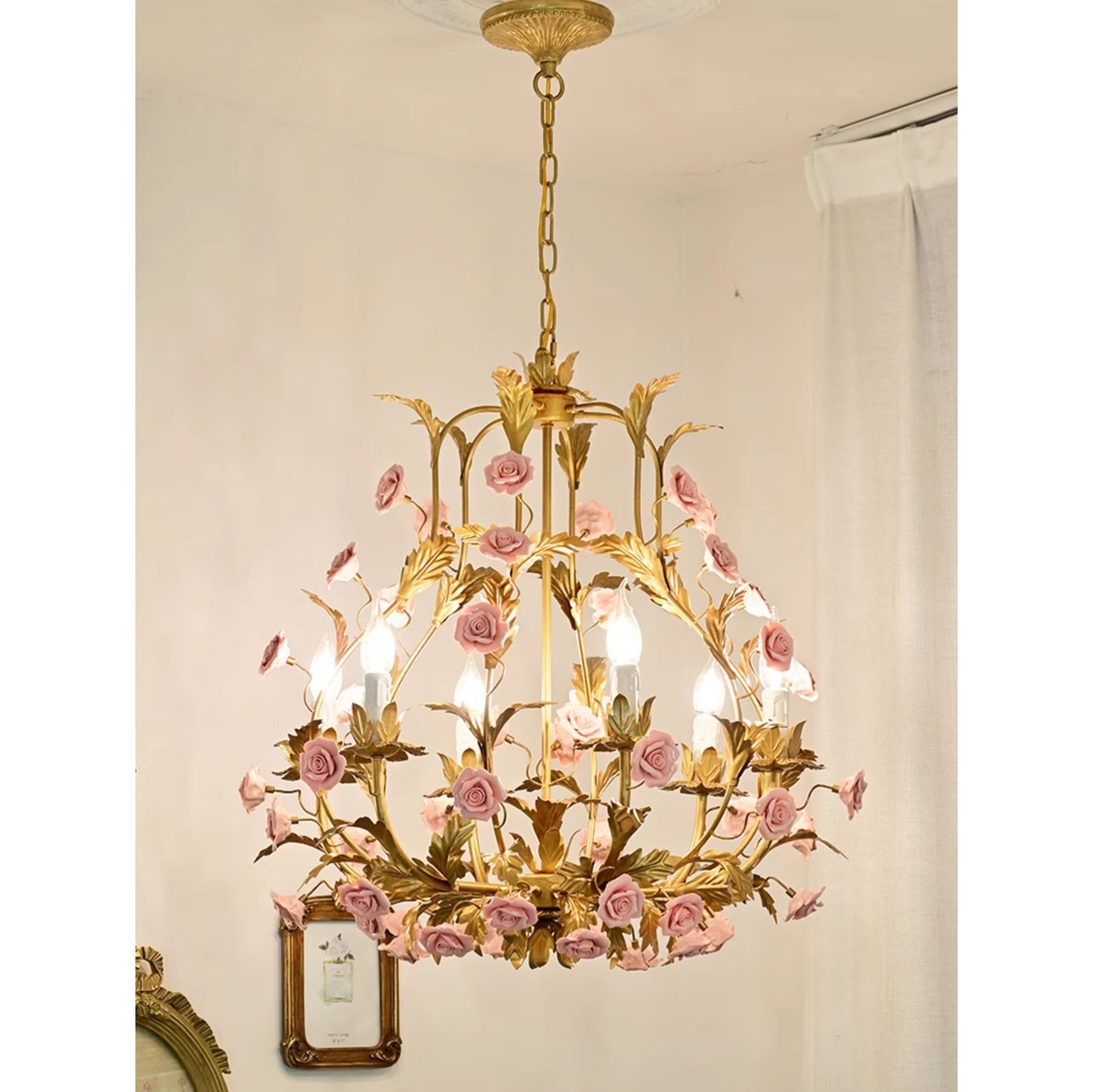Ember Chandelier en Céramique Fleur de Rose de Luxe Postmoderne - Neutralighting