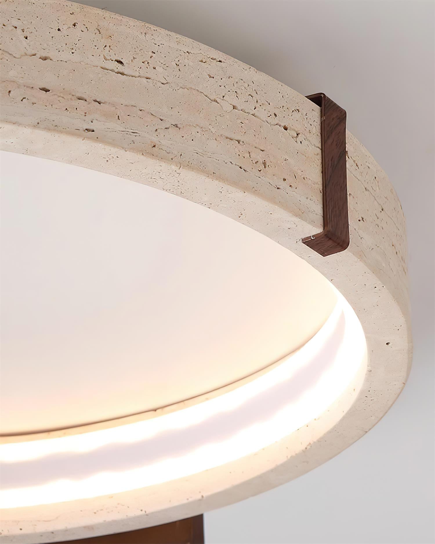 Ritta Plafonnier Halo Moderne Travertin Bois - Neutralighting