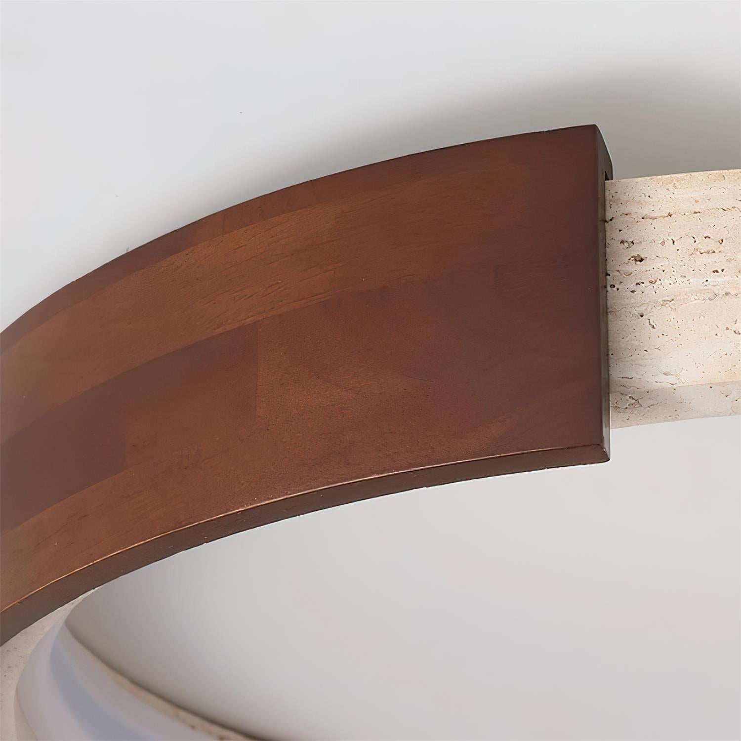 Ritta Plafonnier Halo Moderne Travertin Bois - Neutralighting