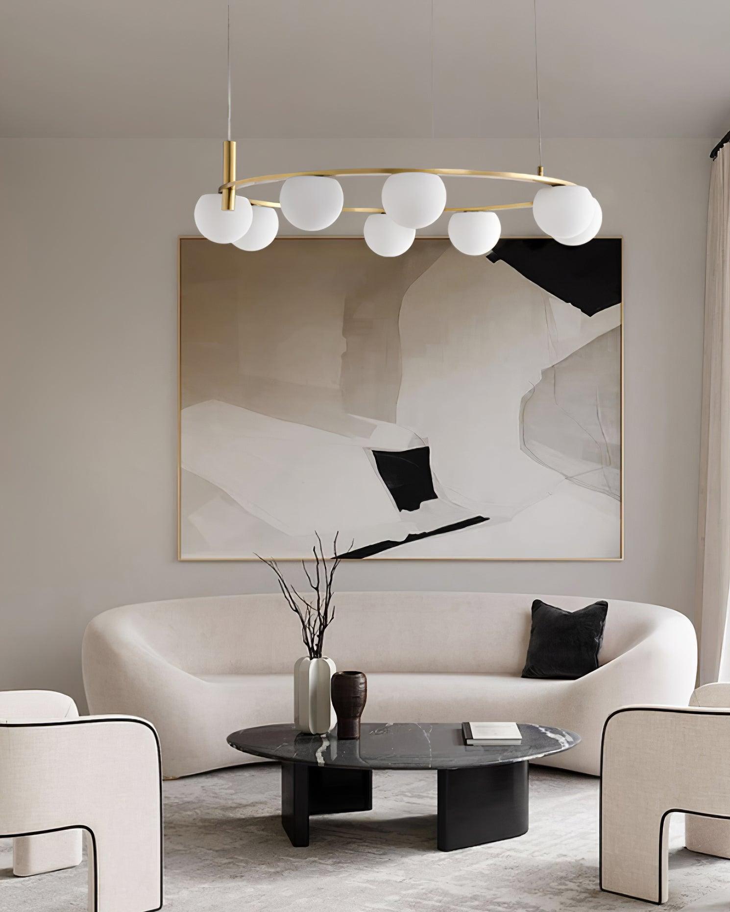 Nimbus Chandelier Moderne Anneau Sphères en Verre - Neutralighting
