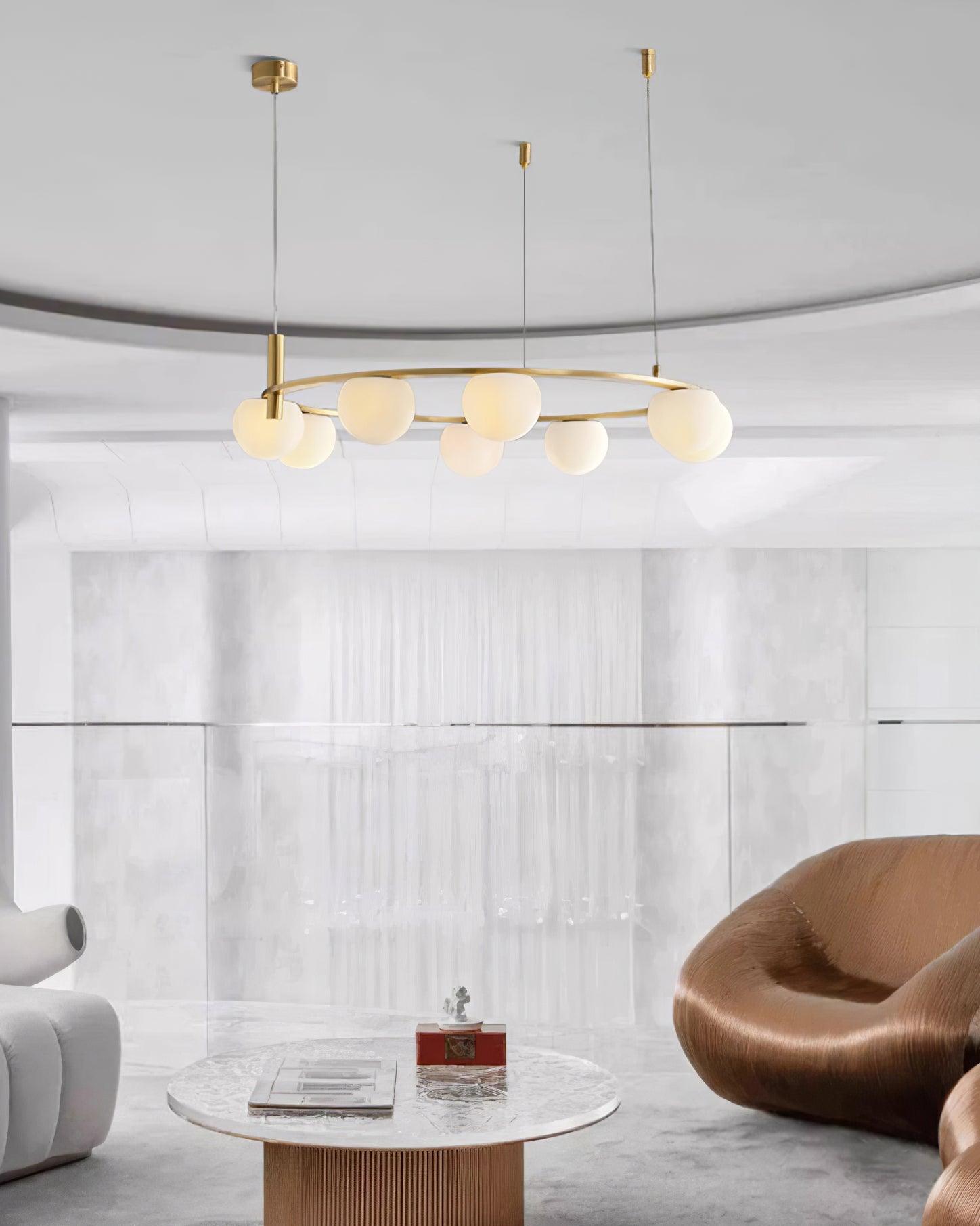 Nimbus Chandelier Moderne Anneau Sphères en Verre - Neutralighting