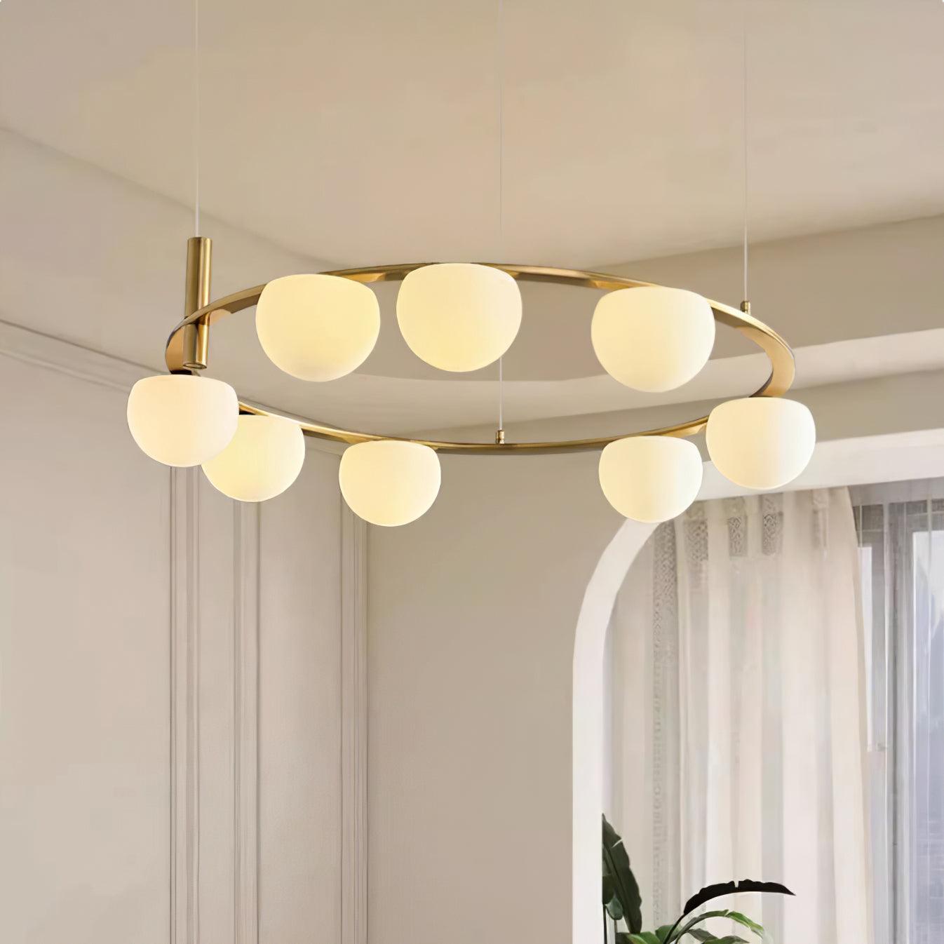 Nimbus Chandelier Moderne Anneau Sphères en Verre - Neutralighting