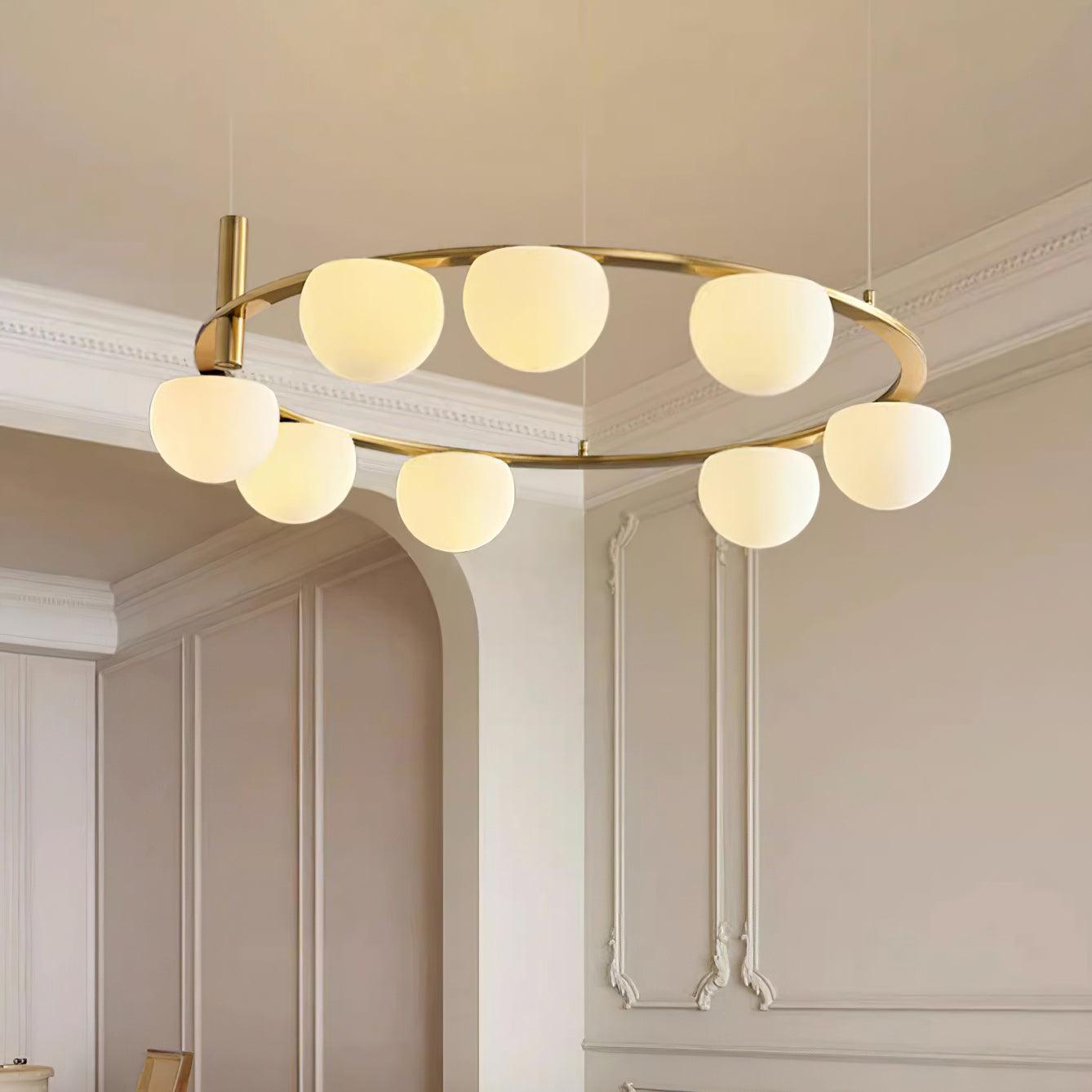 Nimbus Chandelier Moderne Anneau Sphères en Verre - Neutralighting