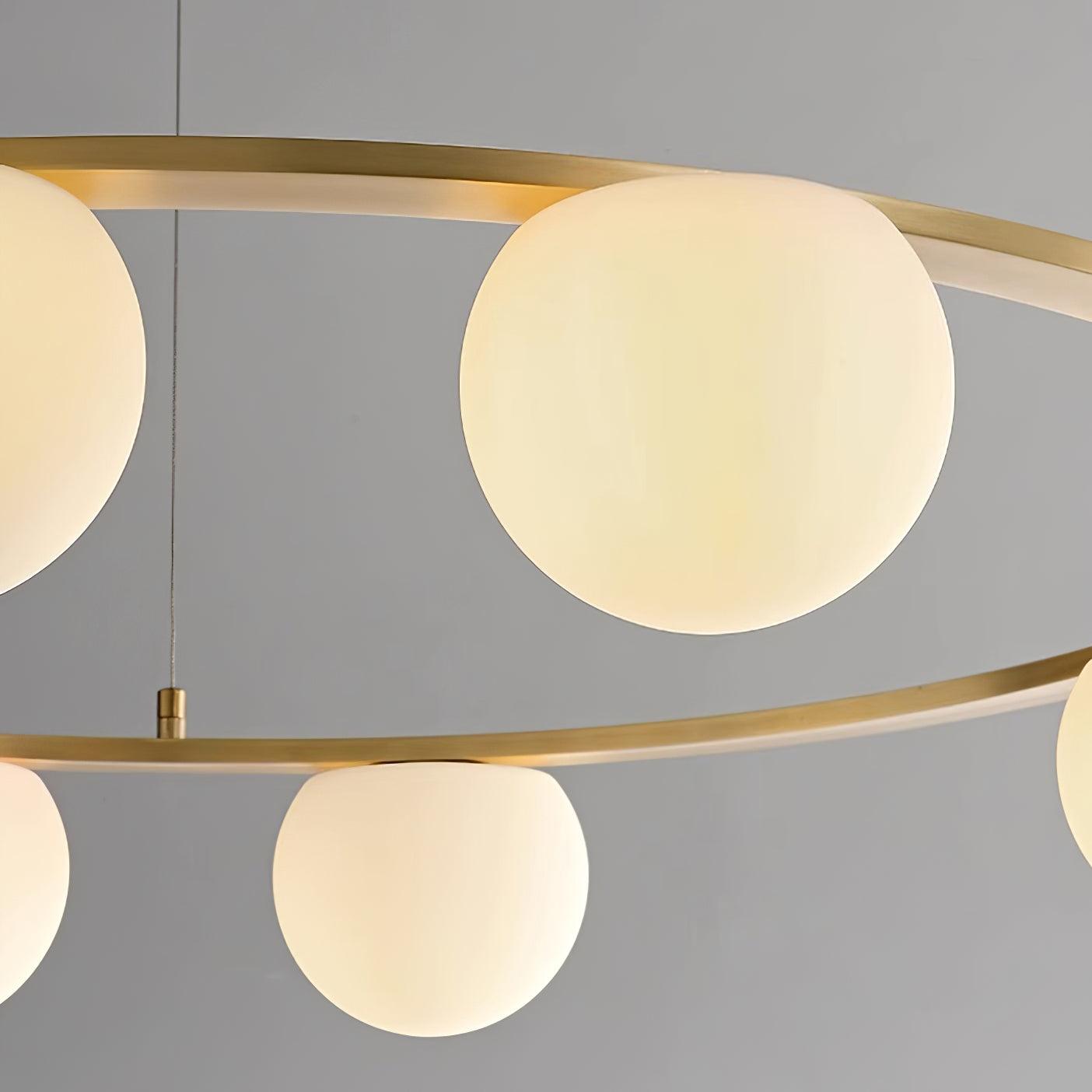 Nimbus Chandelier Moderne Anneau Sphères en Verre - Neutralighting