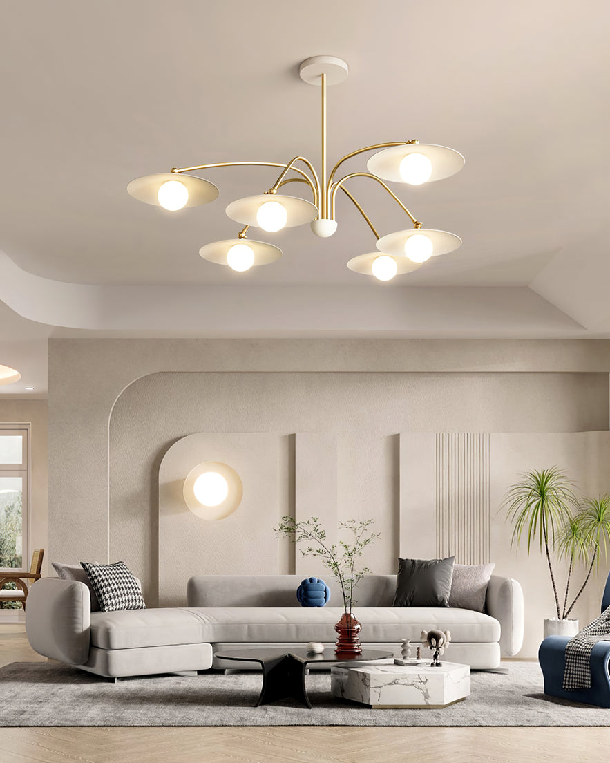 Lustra Chandelier avec Champignon Inspiré de l'Art Déco - Neutralighting