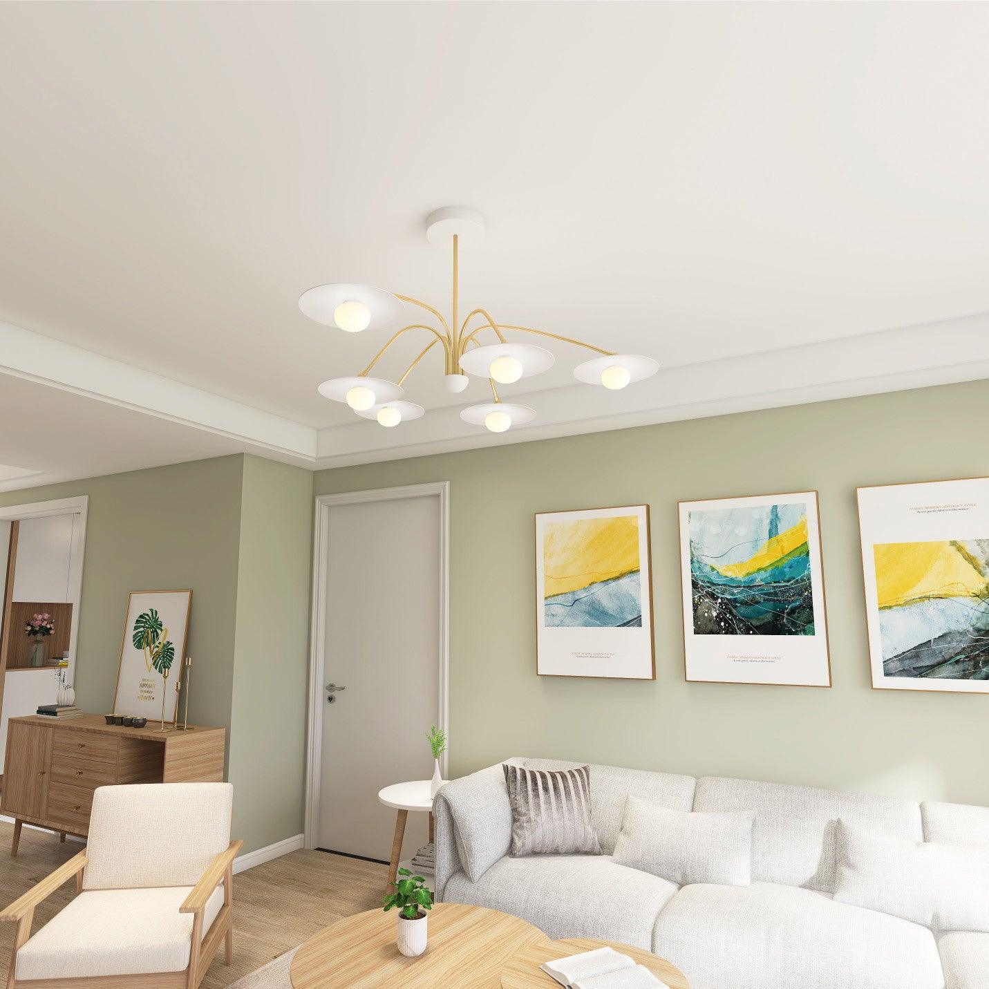 Lustra Chandelier avec Champignon Inspiré de l'Art Déco - Neutralighting