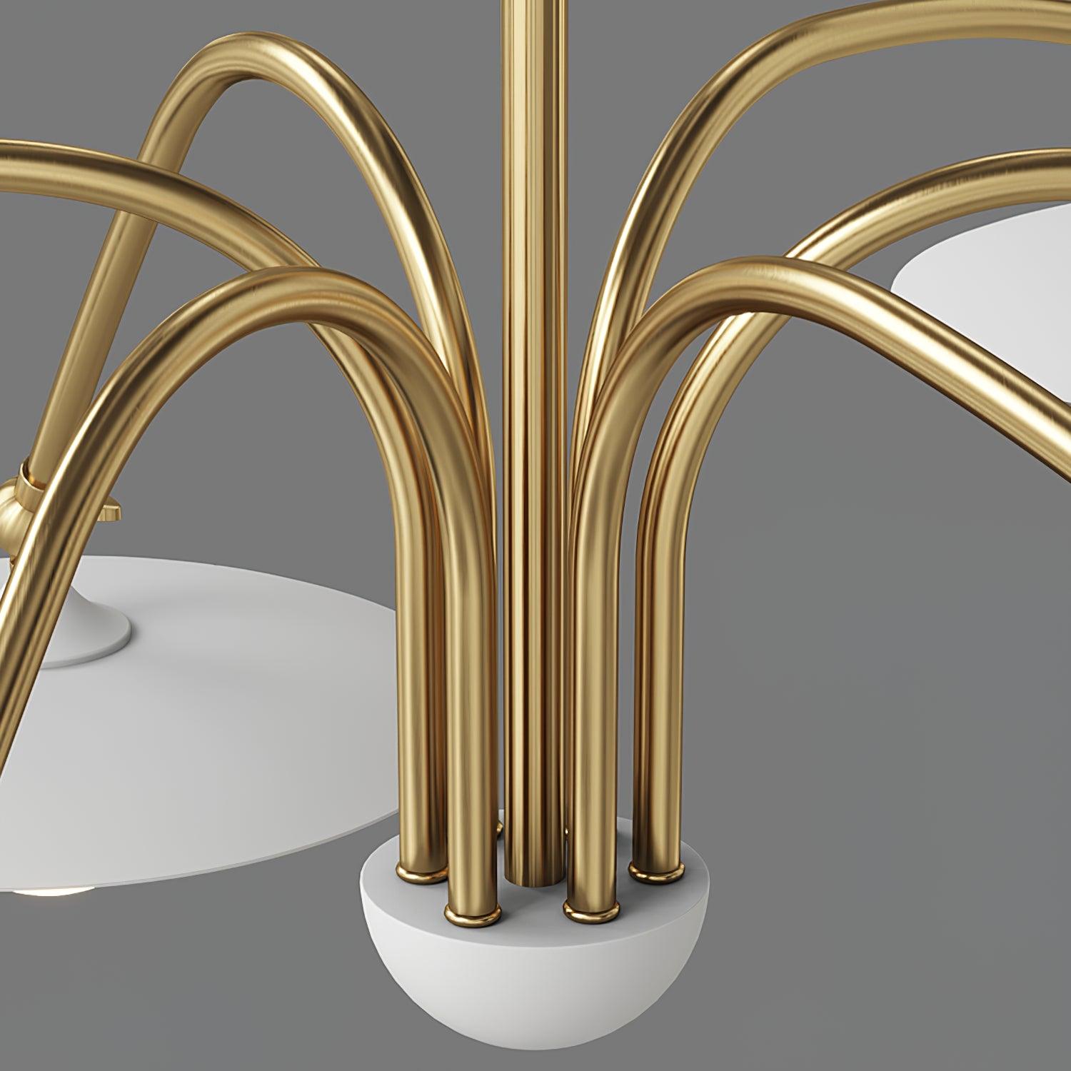 Lustra Chandelier avec Champignon Inspiré de l'Art Déco - Neutralighting