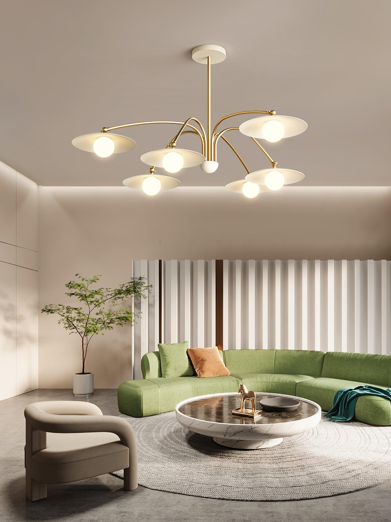 Lustra Chandelier avec Champignon Inspiré de l'Art Déco - Neutralighting
