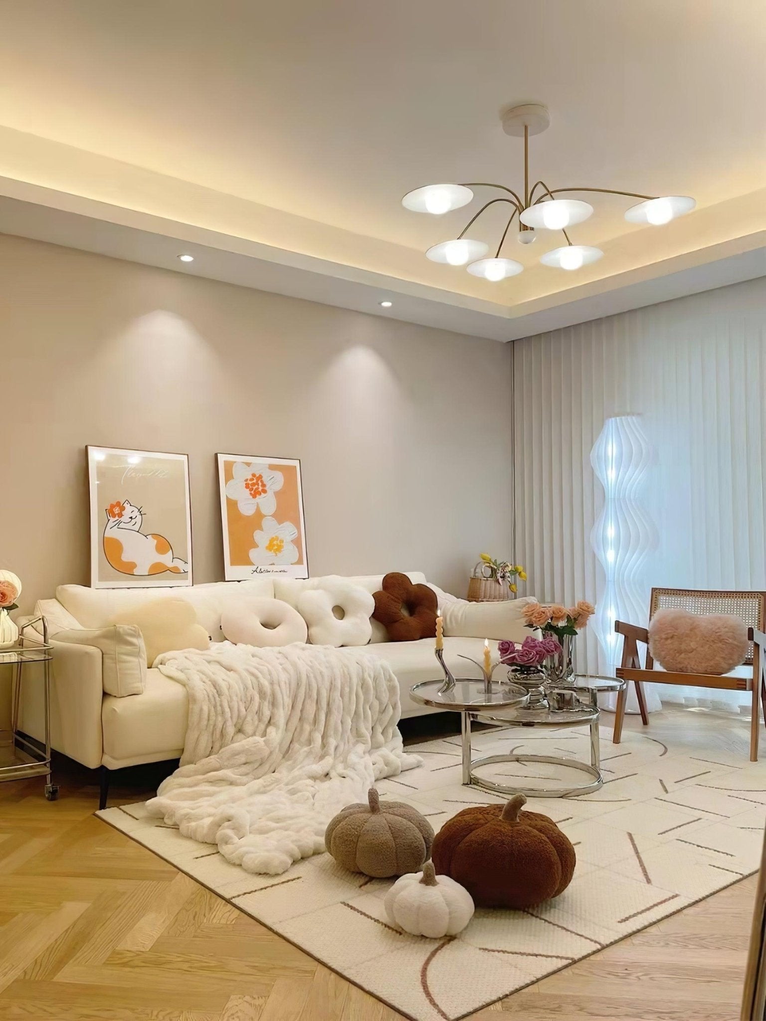 Lustra Chandelier avec Champignon Inspiré de l'Art Déco - Neutralighting