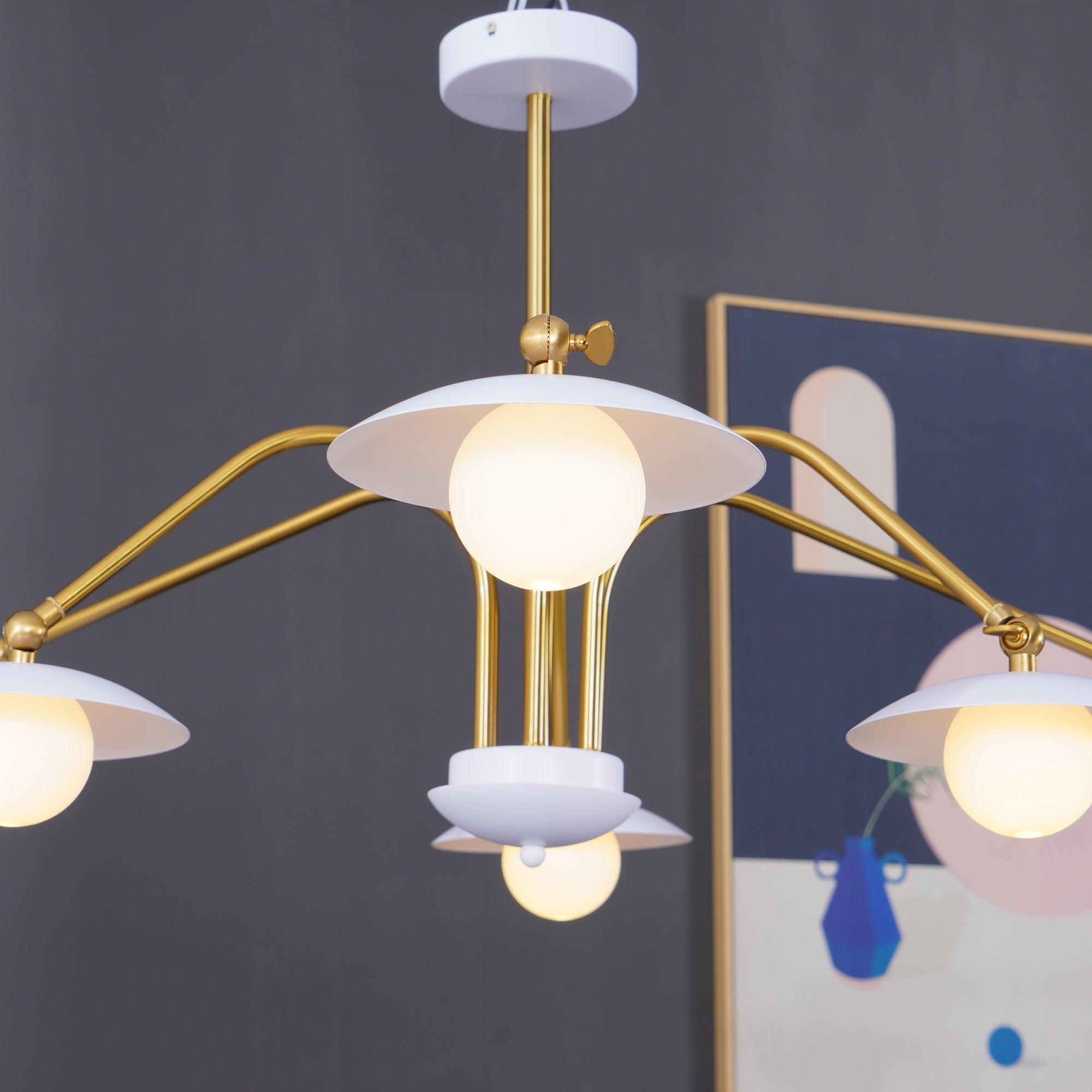 Lustra Chandelier avec Champignon Inspiré de l'Art Déco - Neutralighting